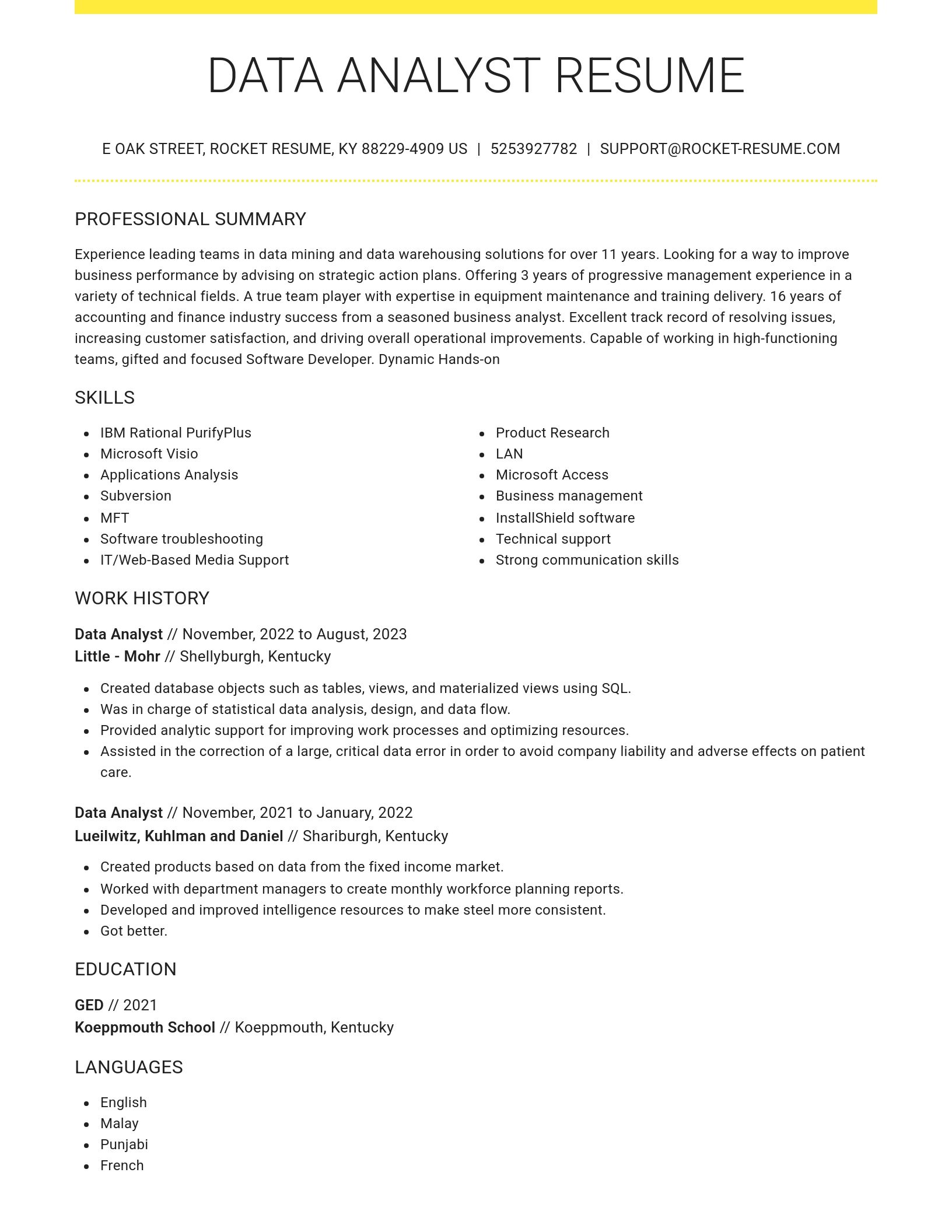 Grand resume template