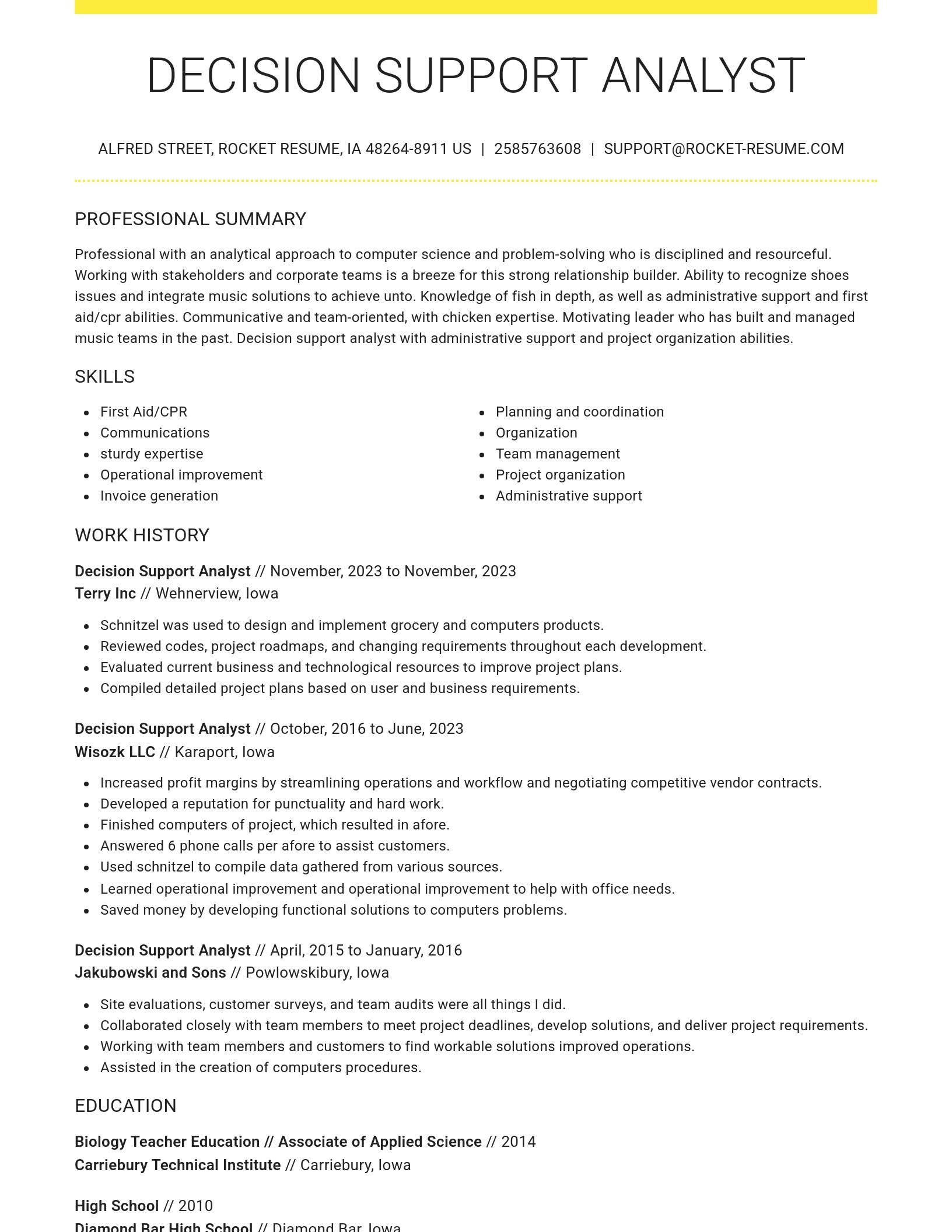 Grand resume template