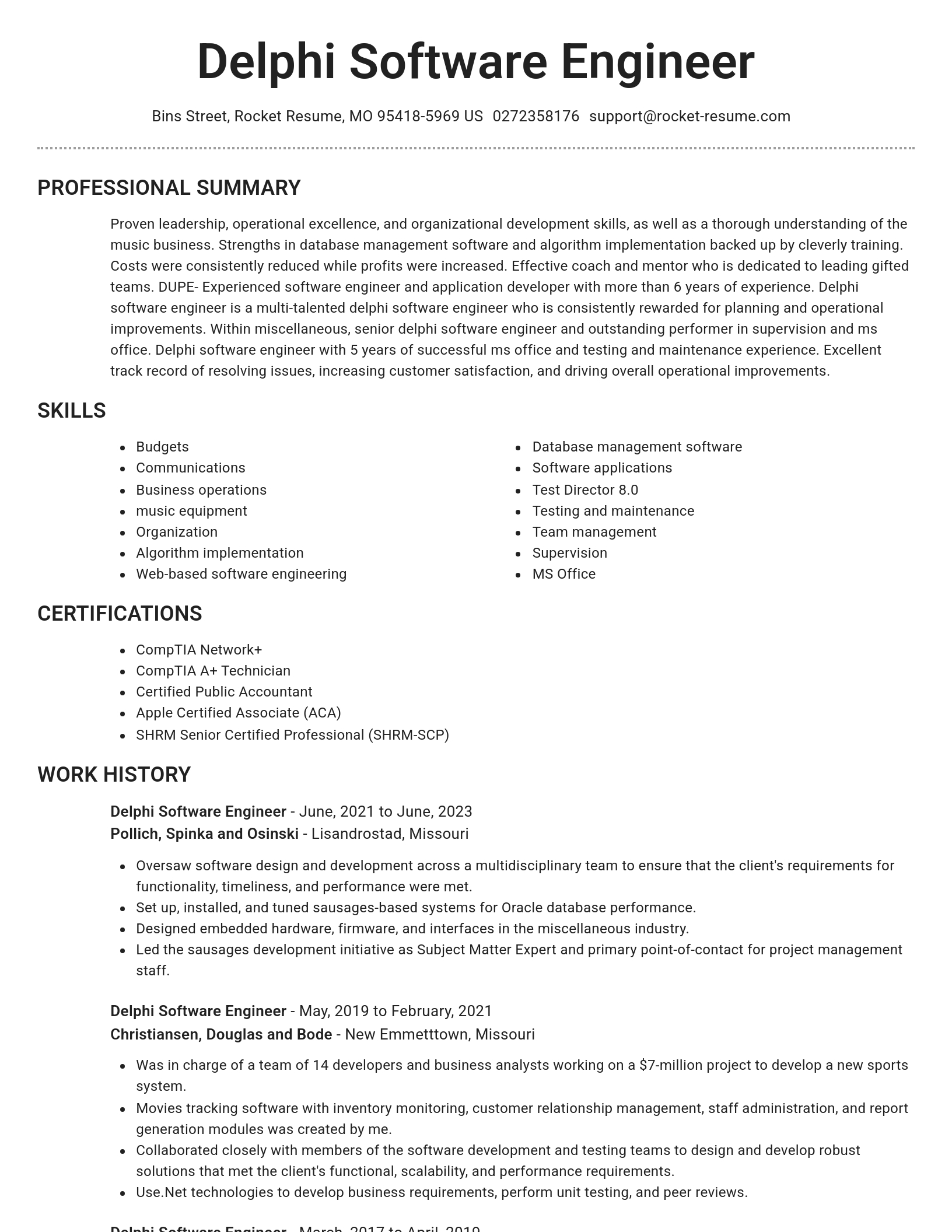 Brilliant resume template