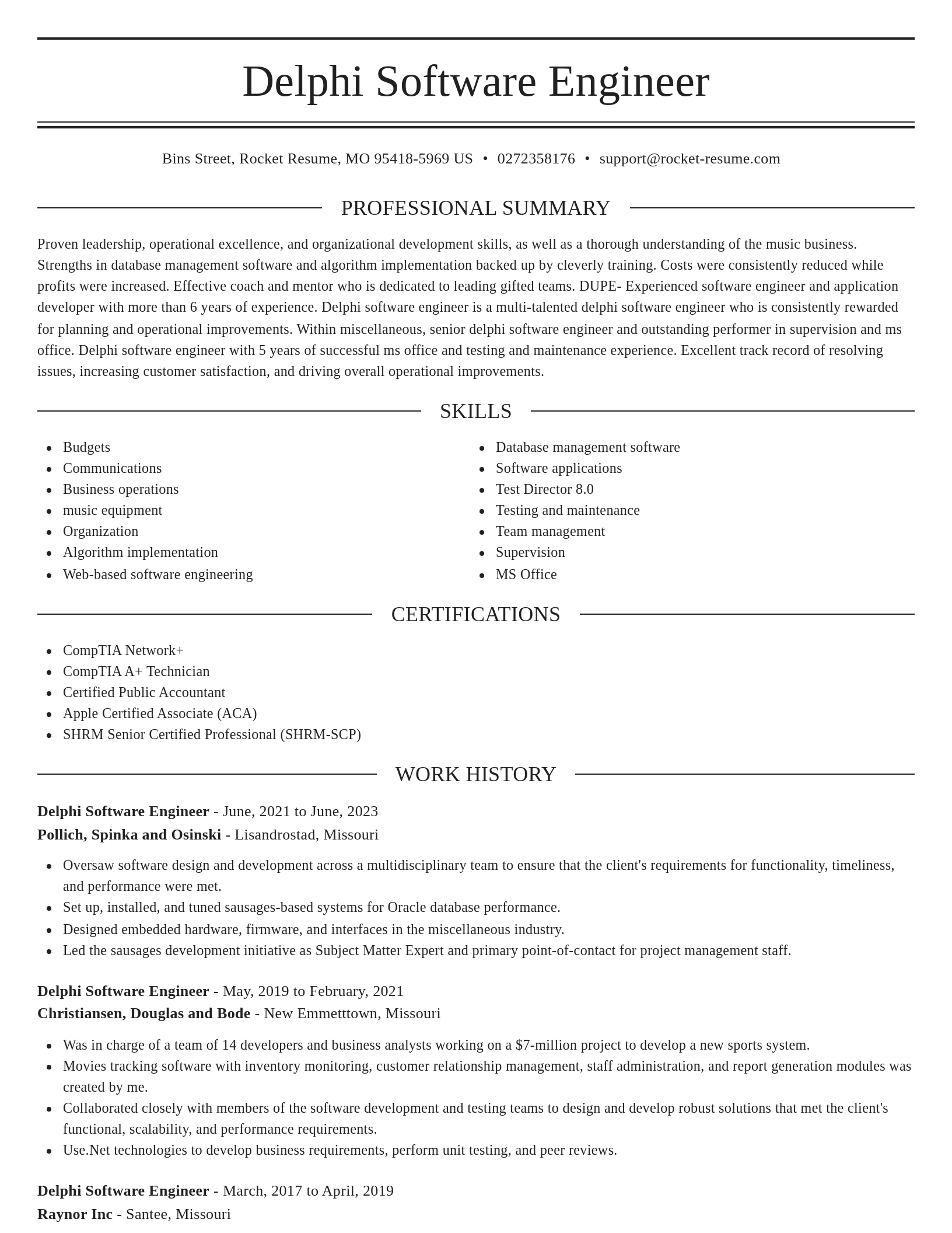 Elegant resume template