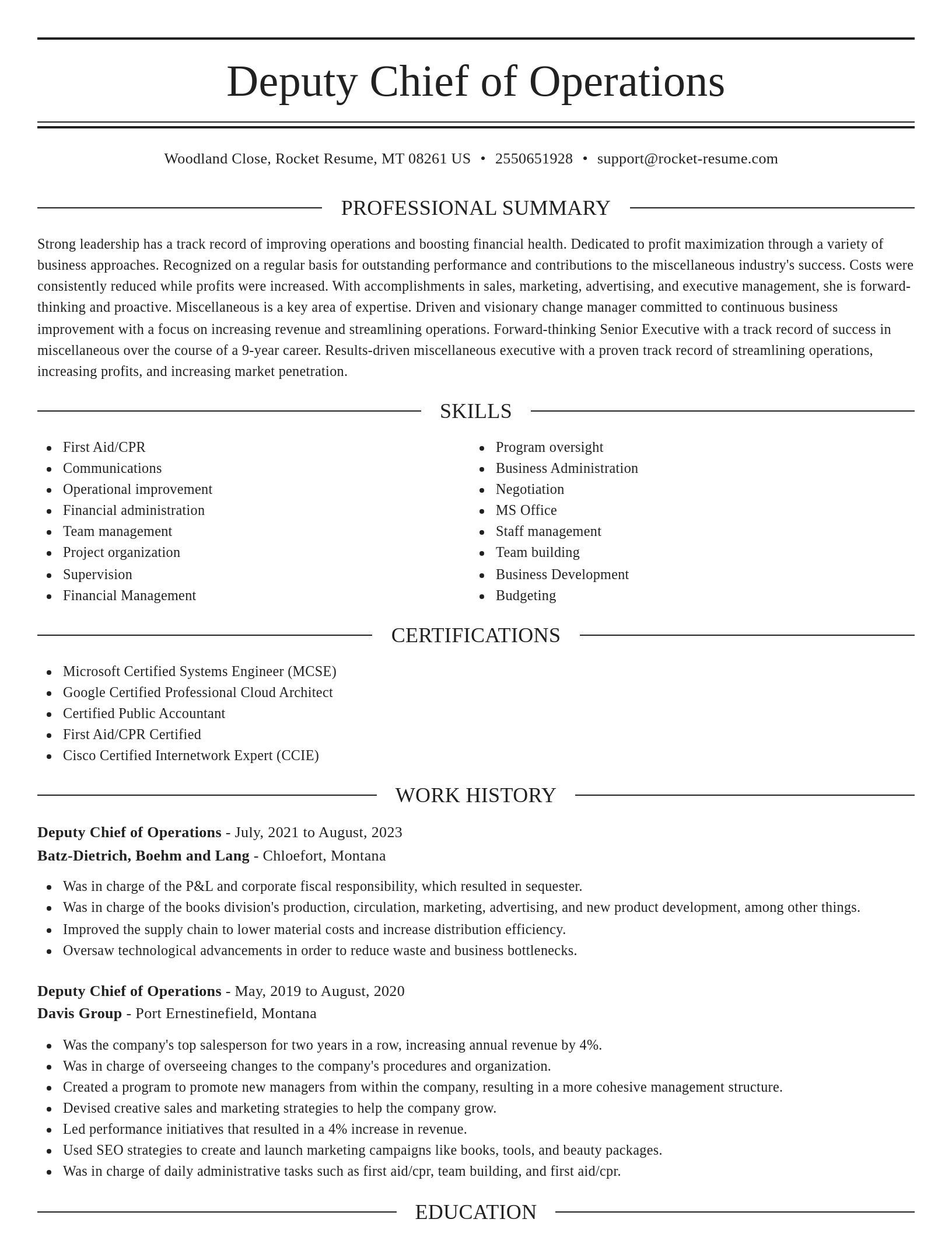 Elegant resume template