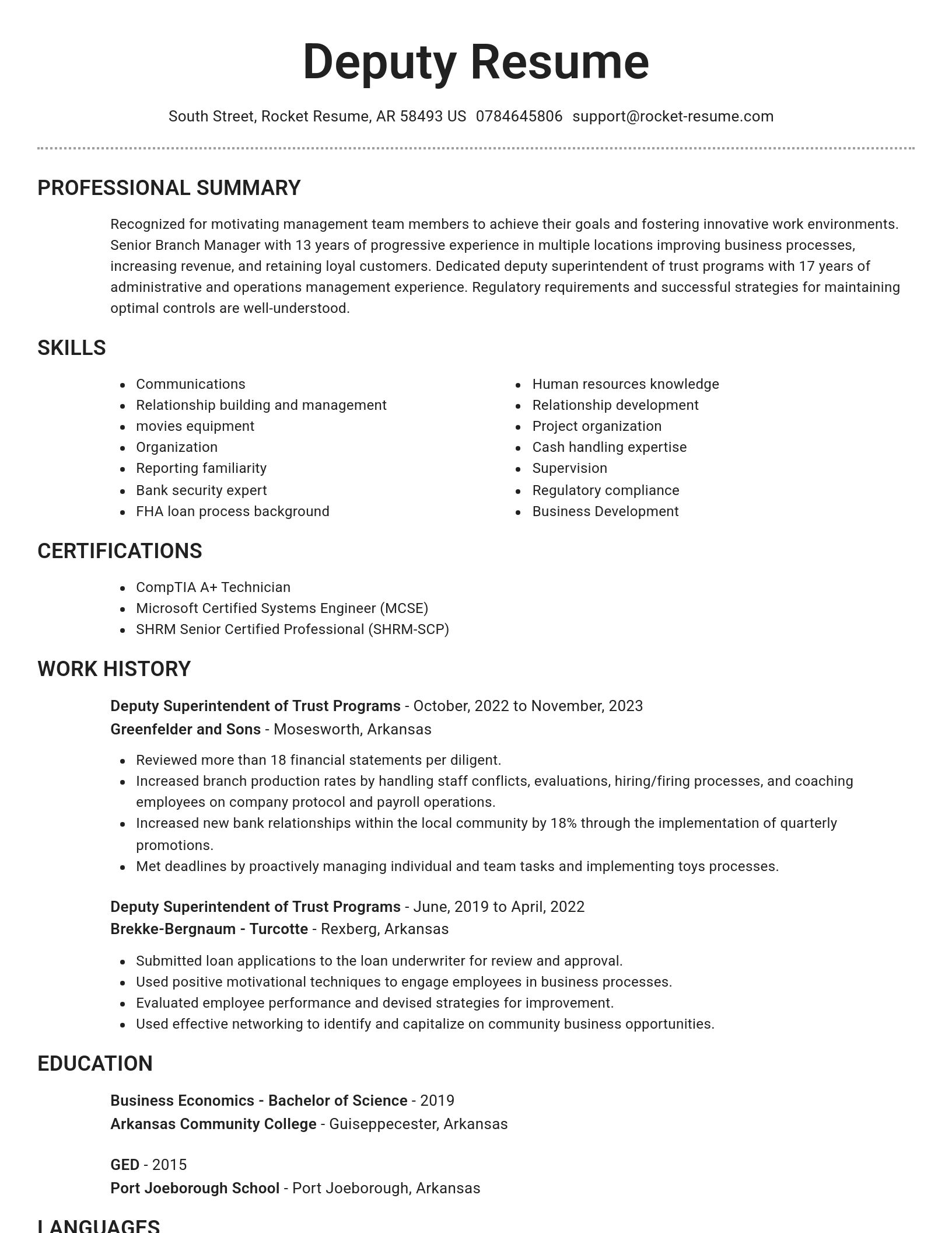 Brilliant resume template