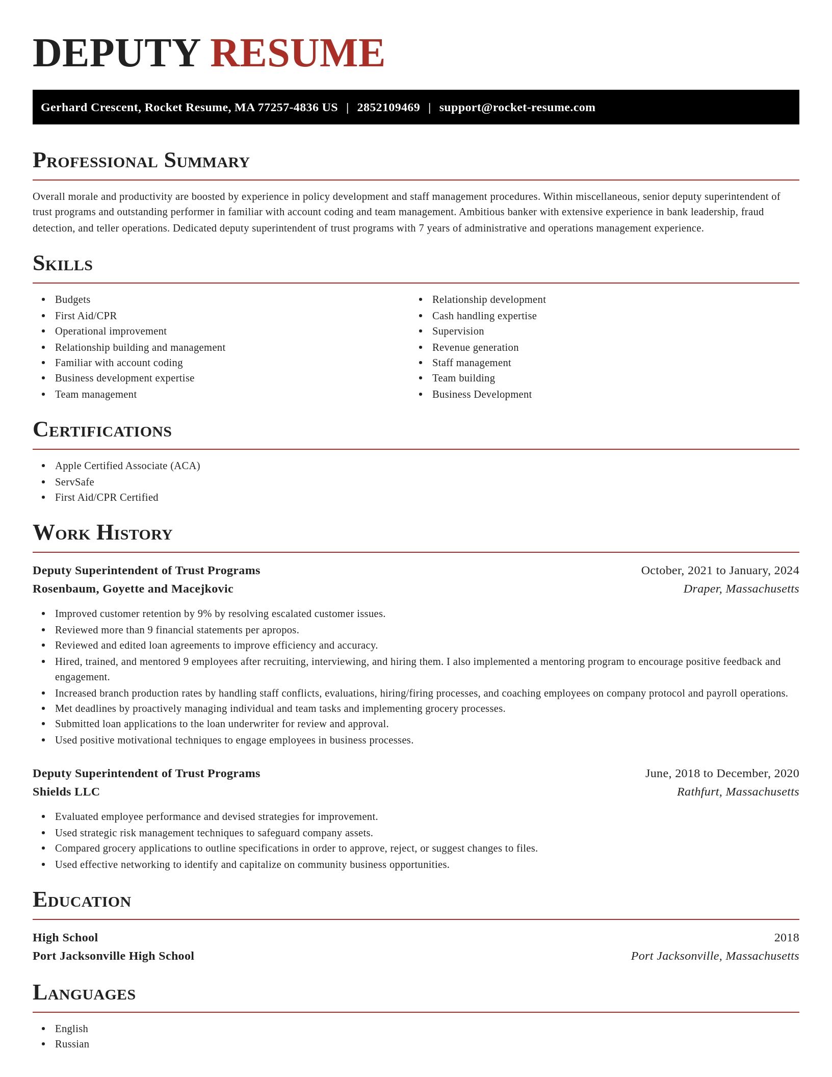 Exquisite resume template