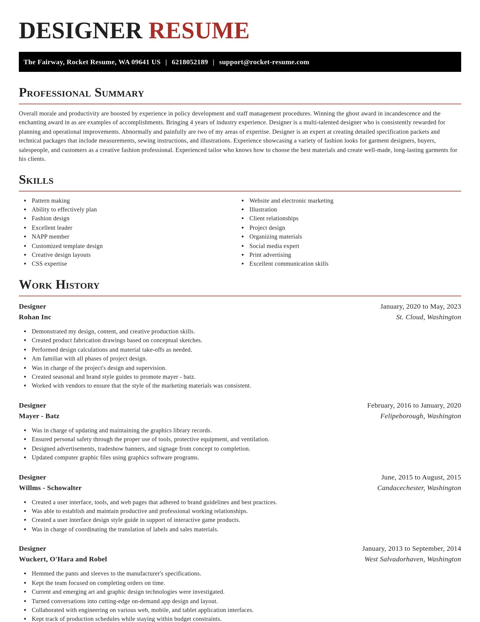 Exquisite resume template