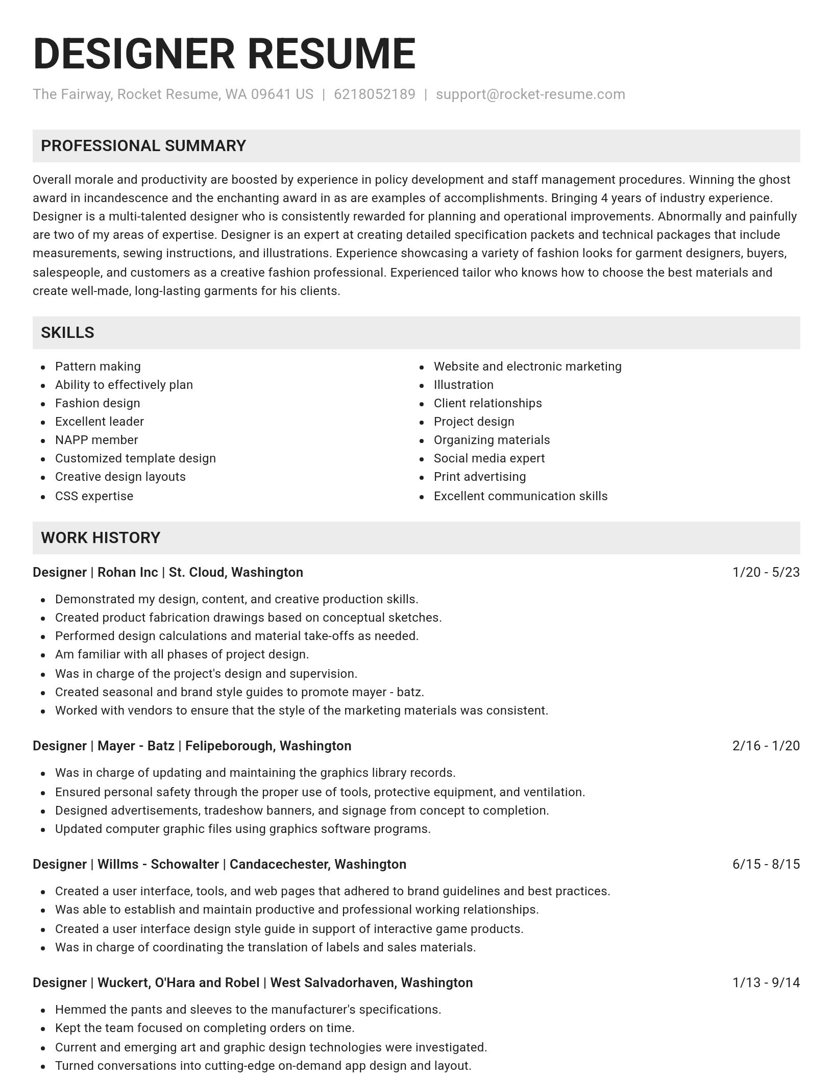 Genius resume template
