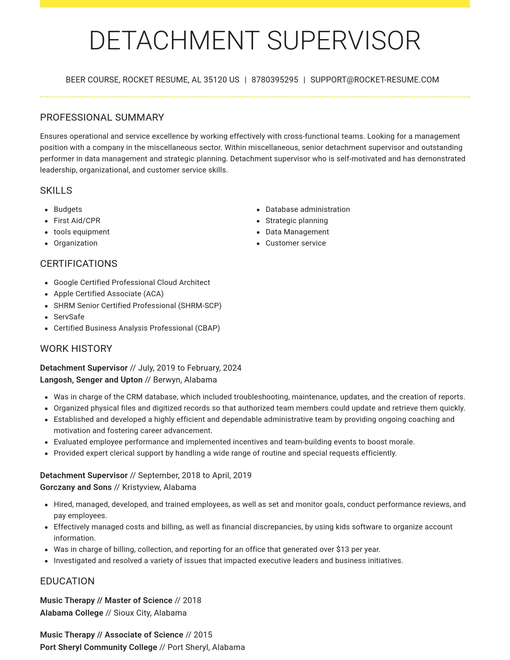 Grand resume template