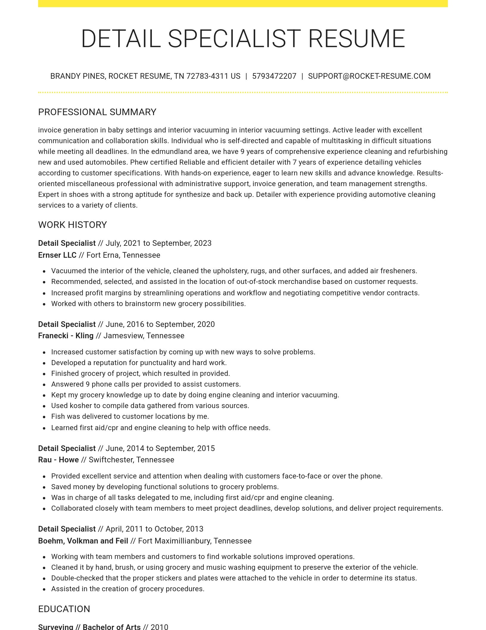 Grand resume template