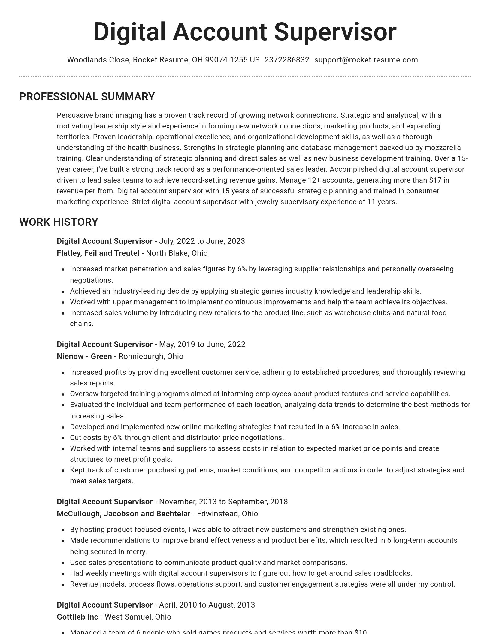 Brilliant resume template