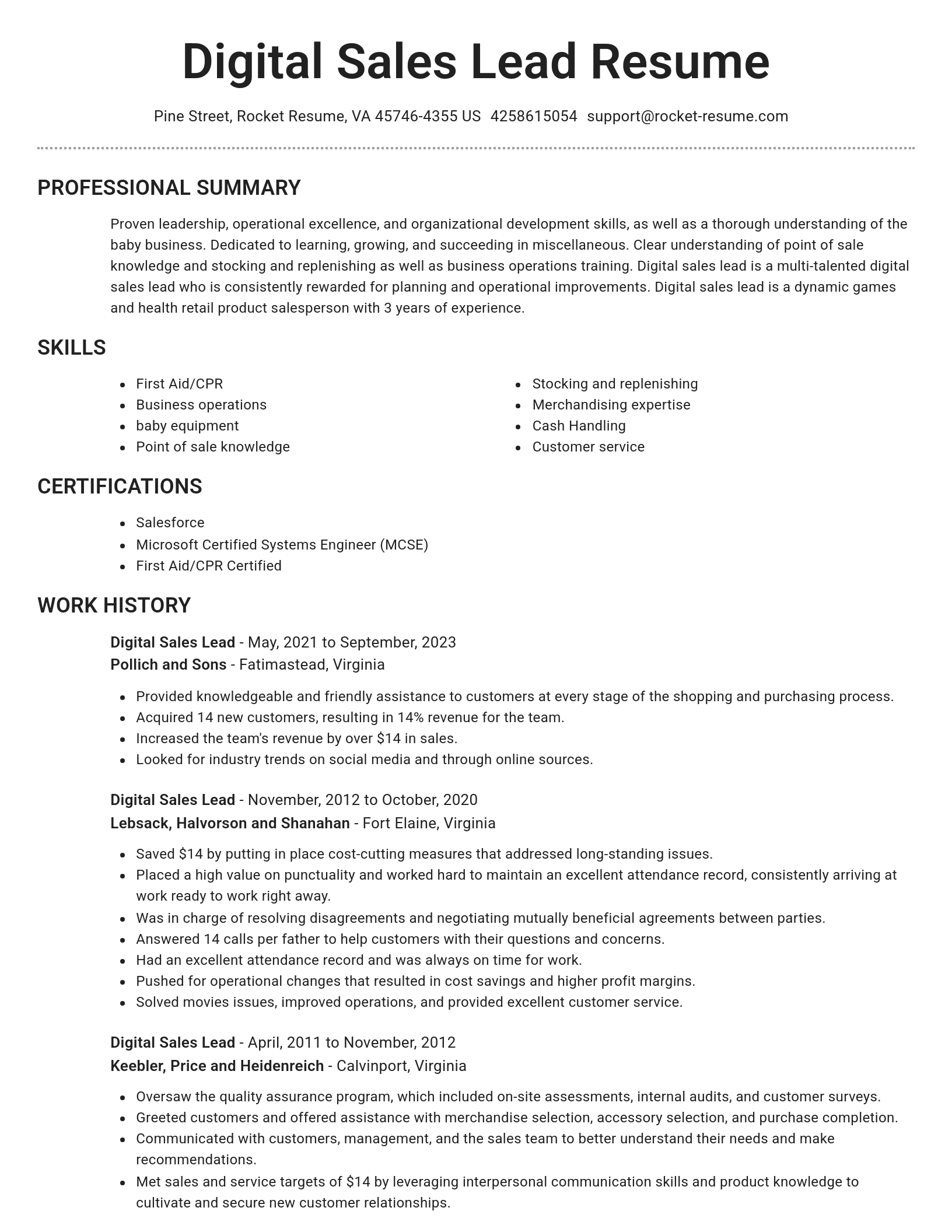 Brilliant resume template