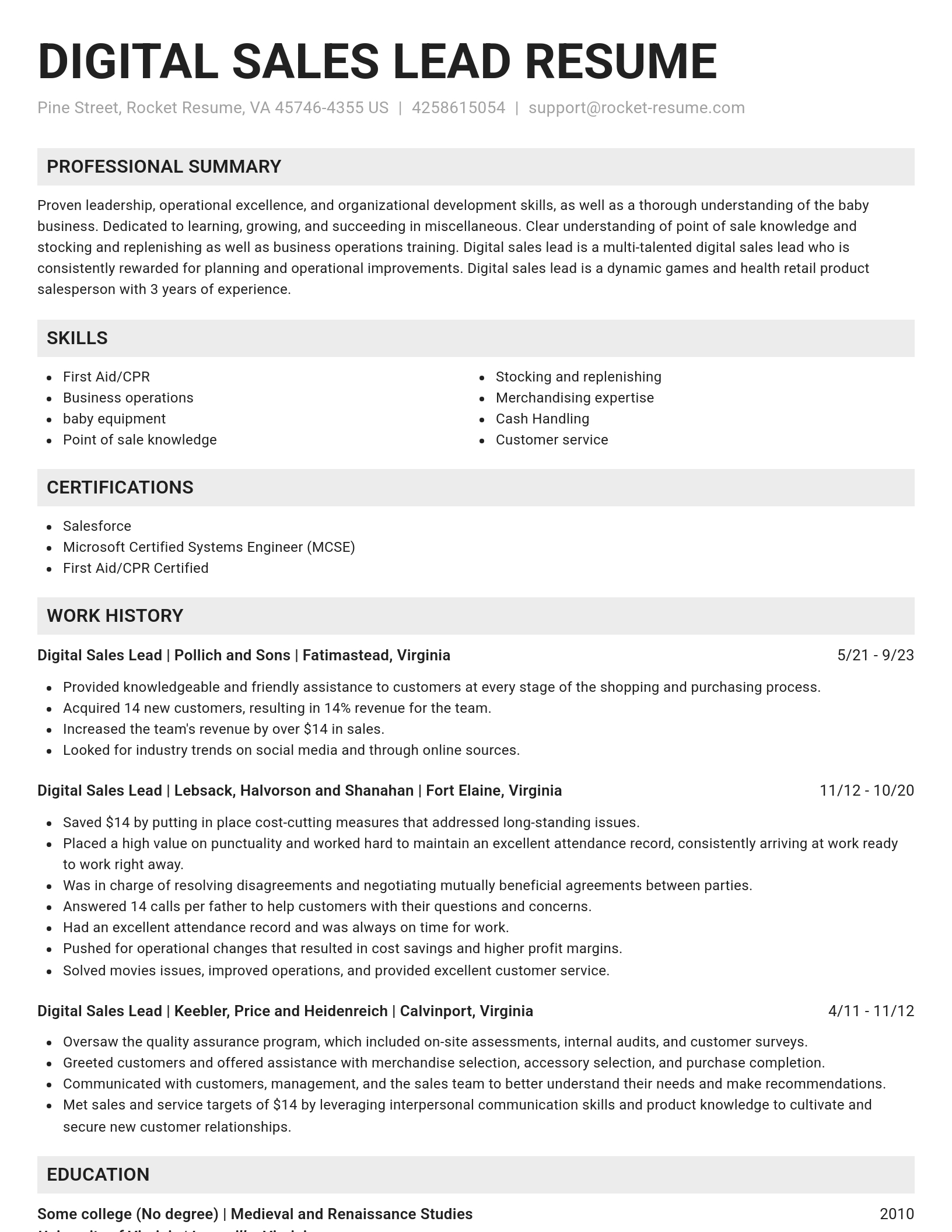 Genius resume template