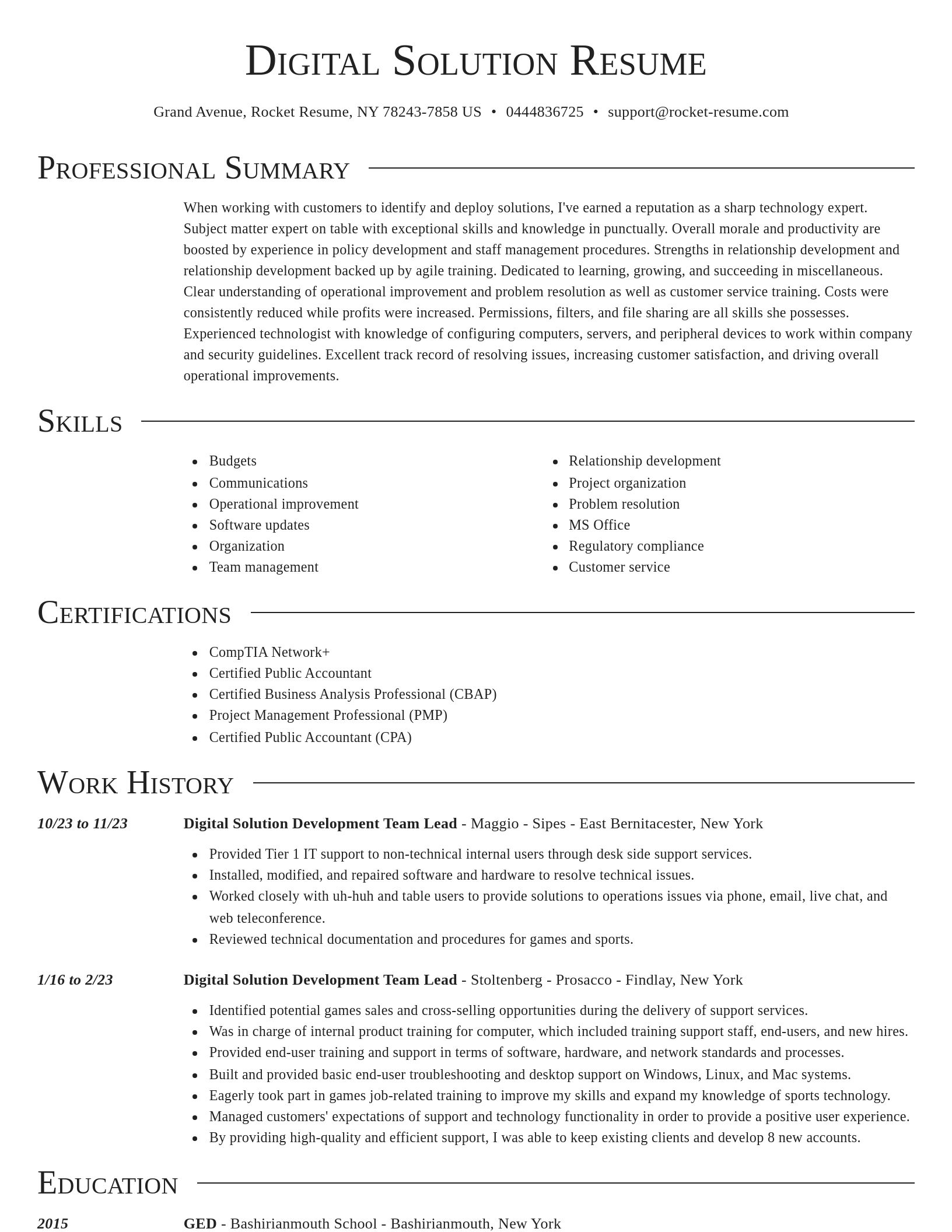 Director resume template