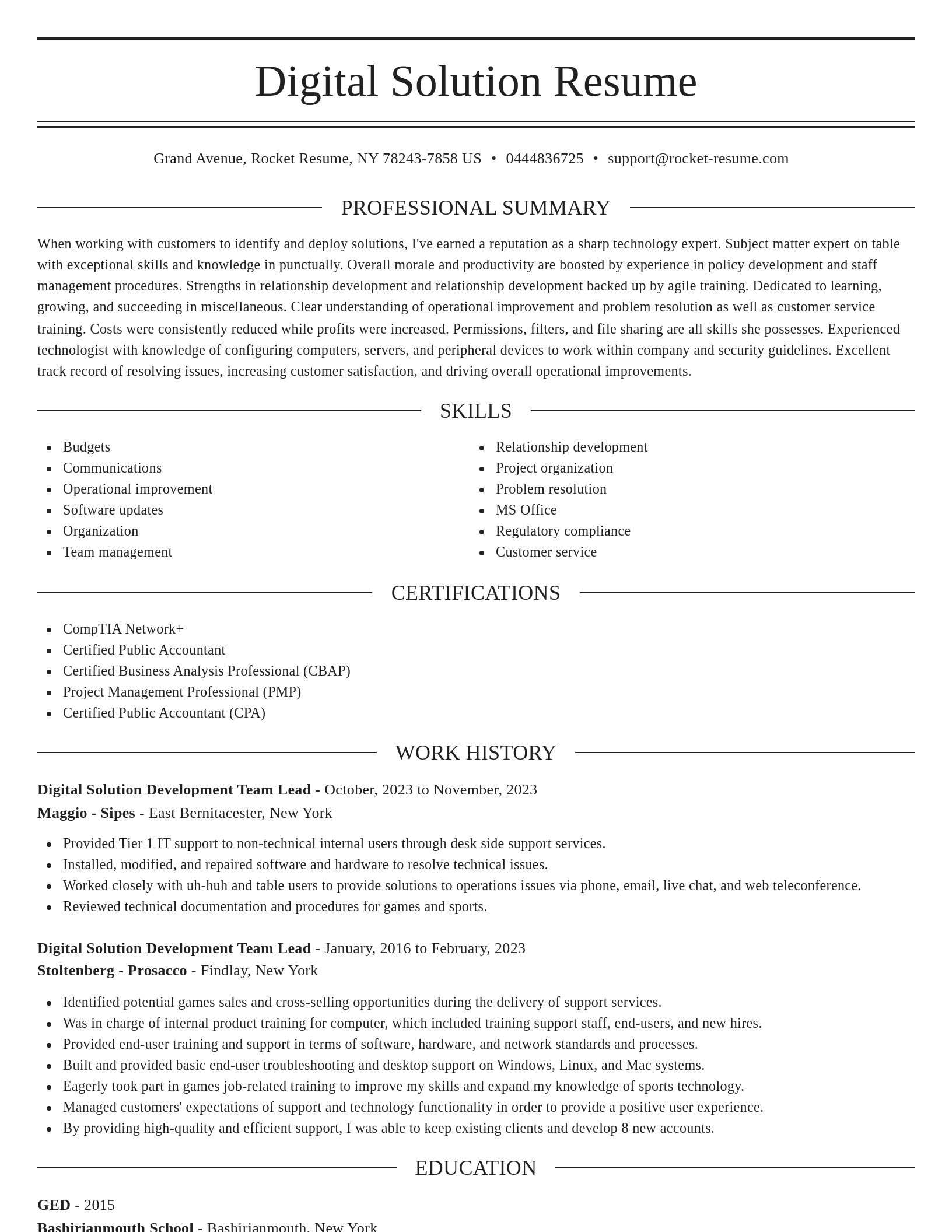 Elegant resume template