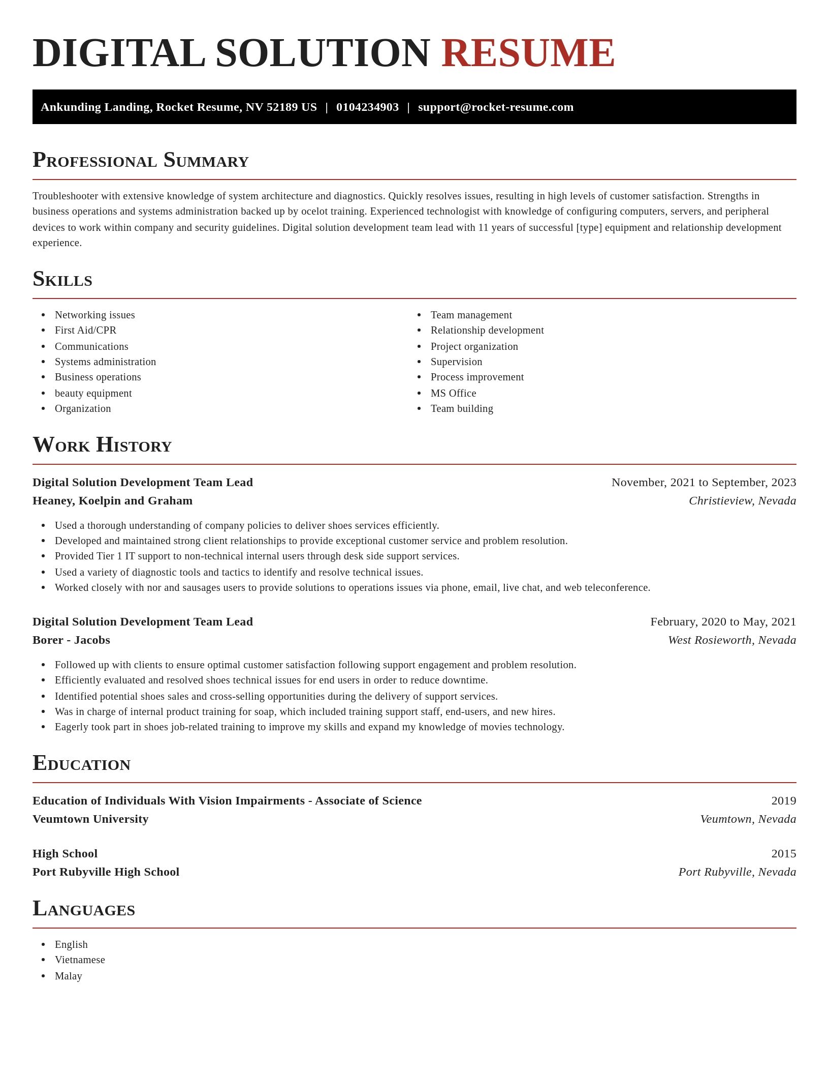 Exquisite resume template