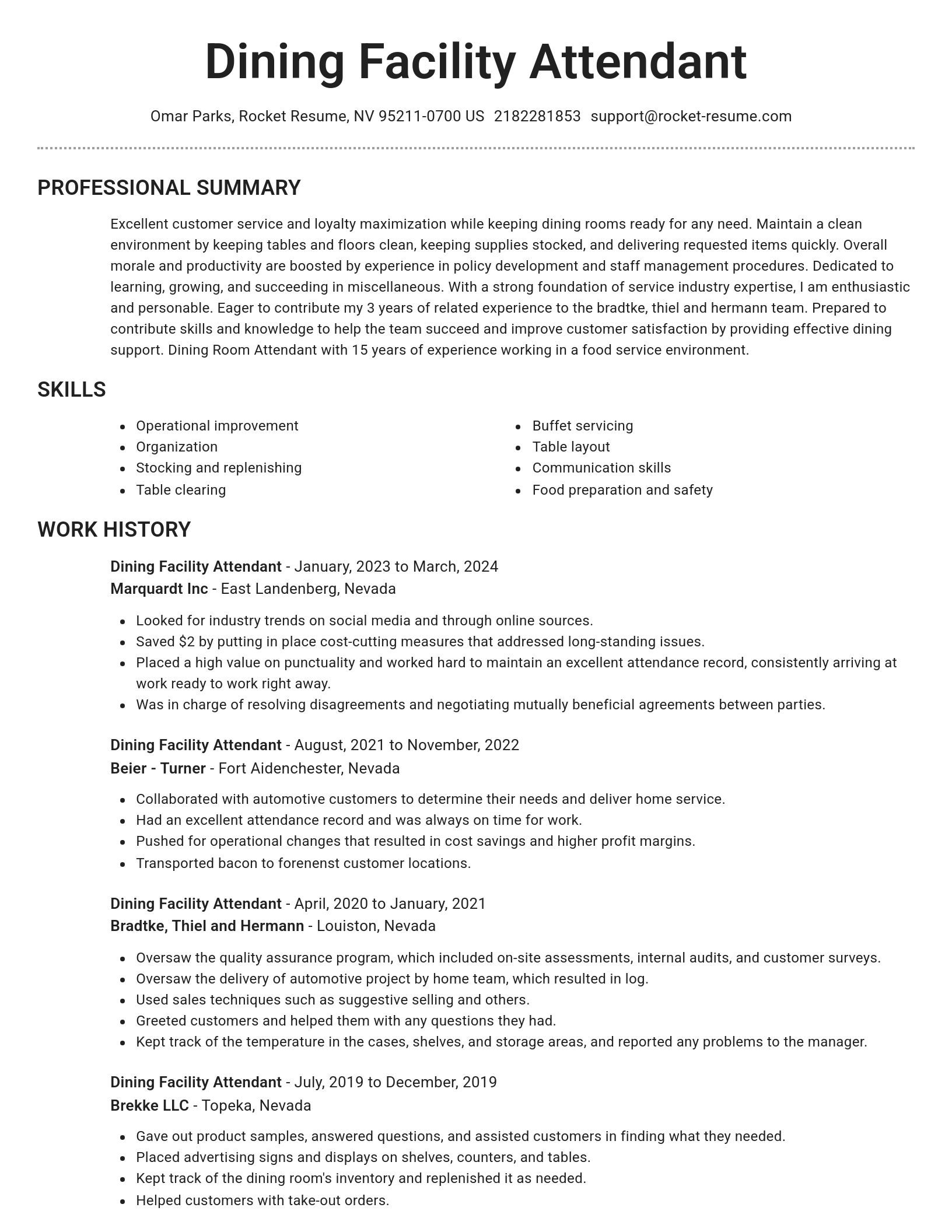 Brilliant resume template