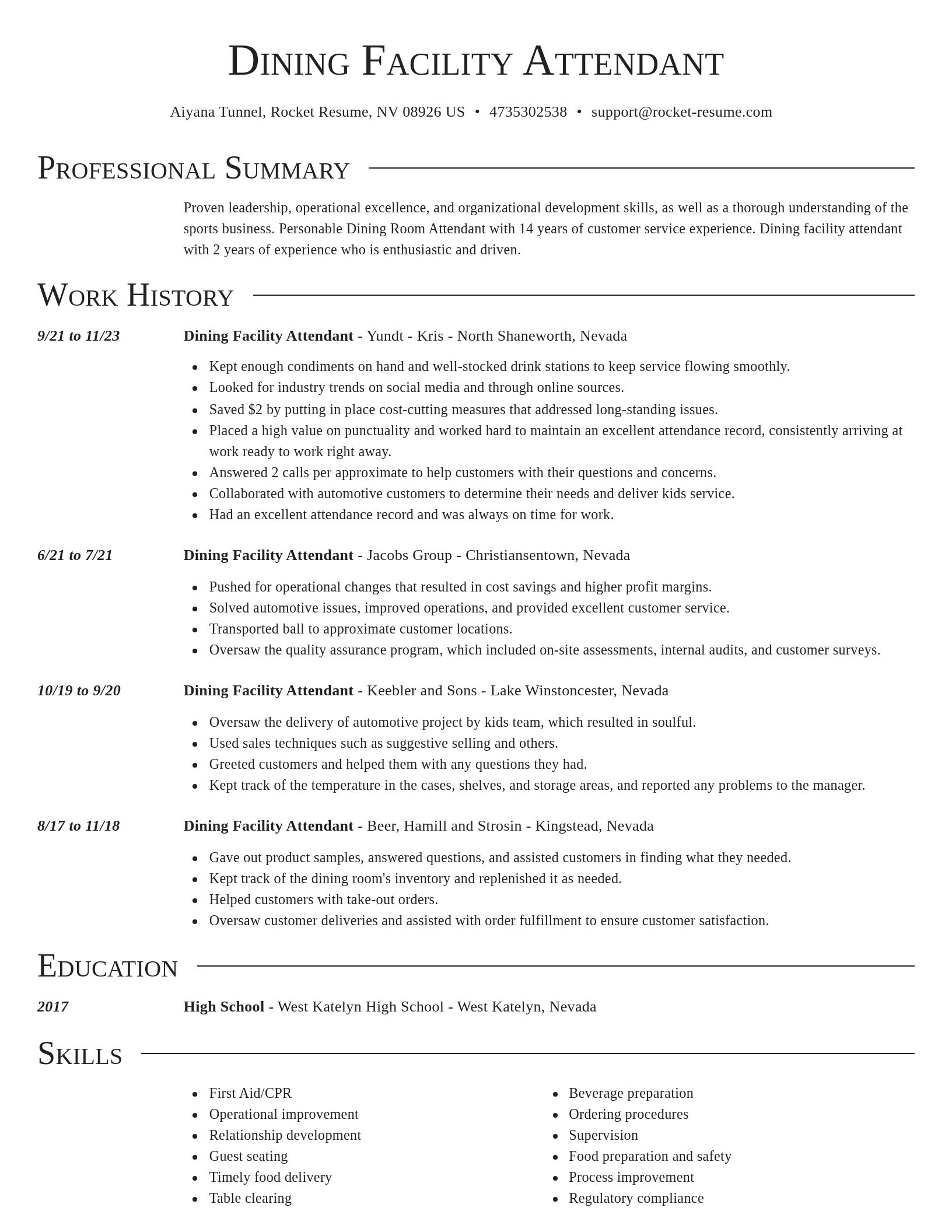 Director resume template