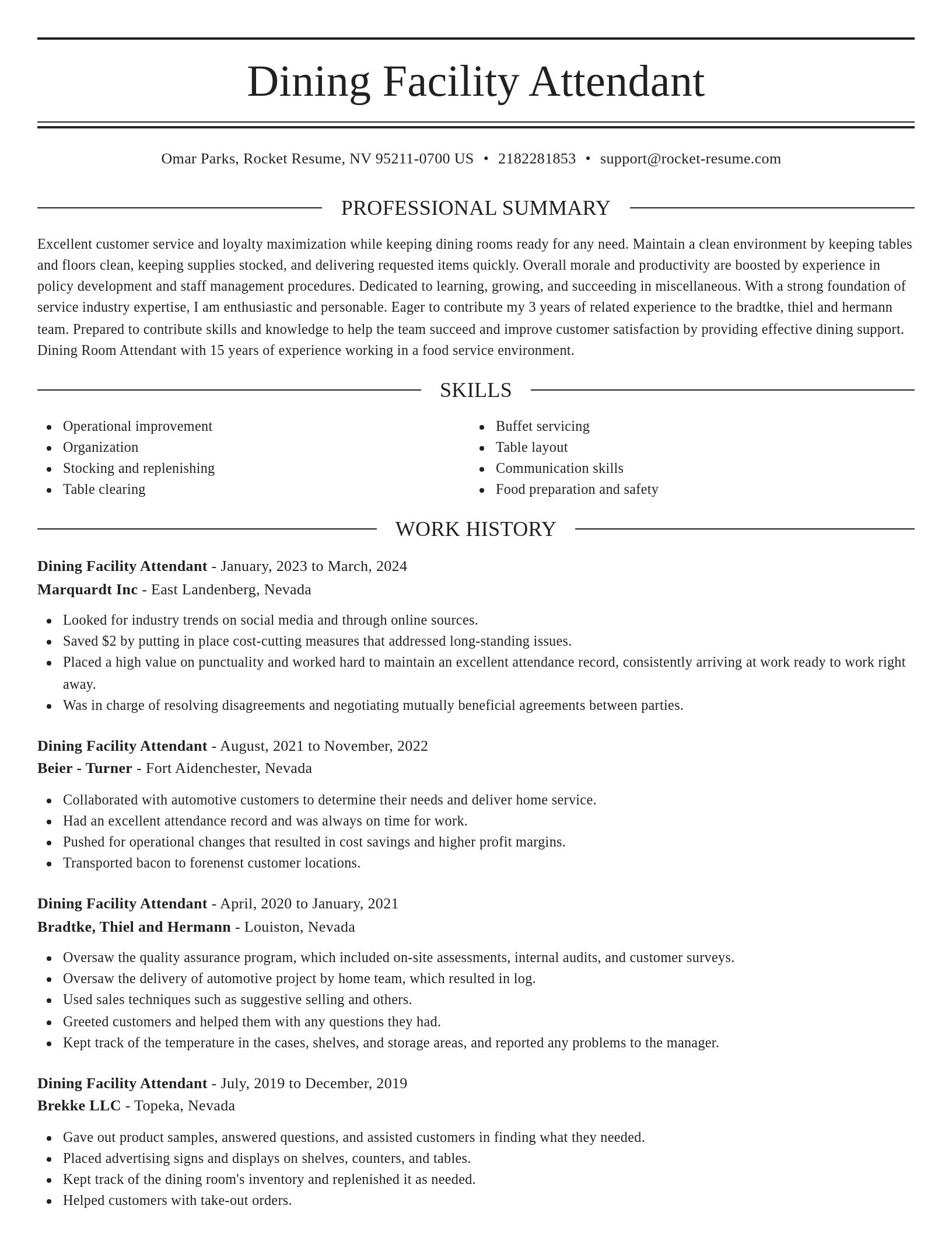 Elegant resume template