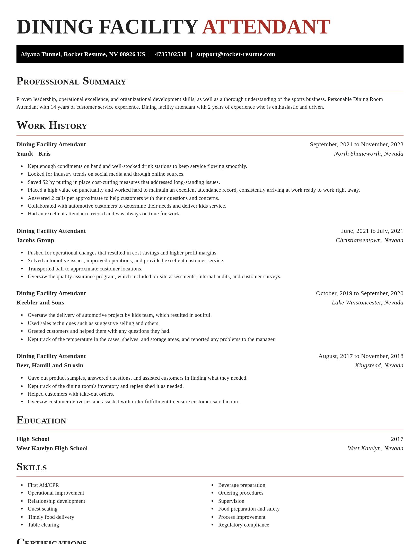 Exquisite resume template