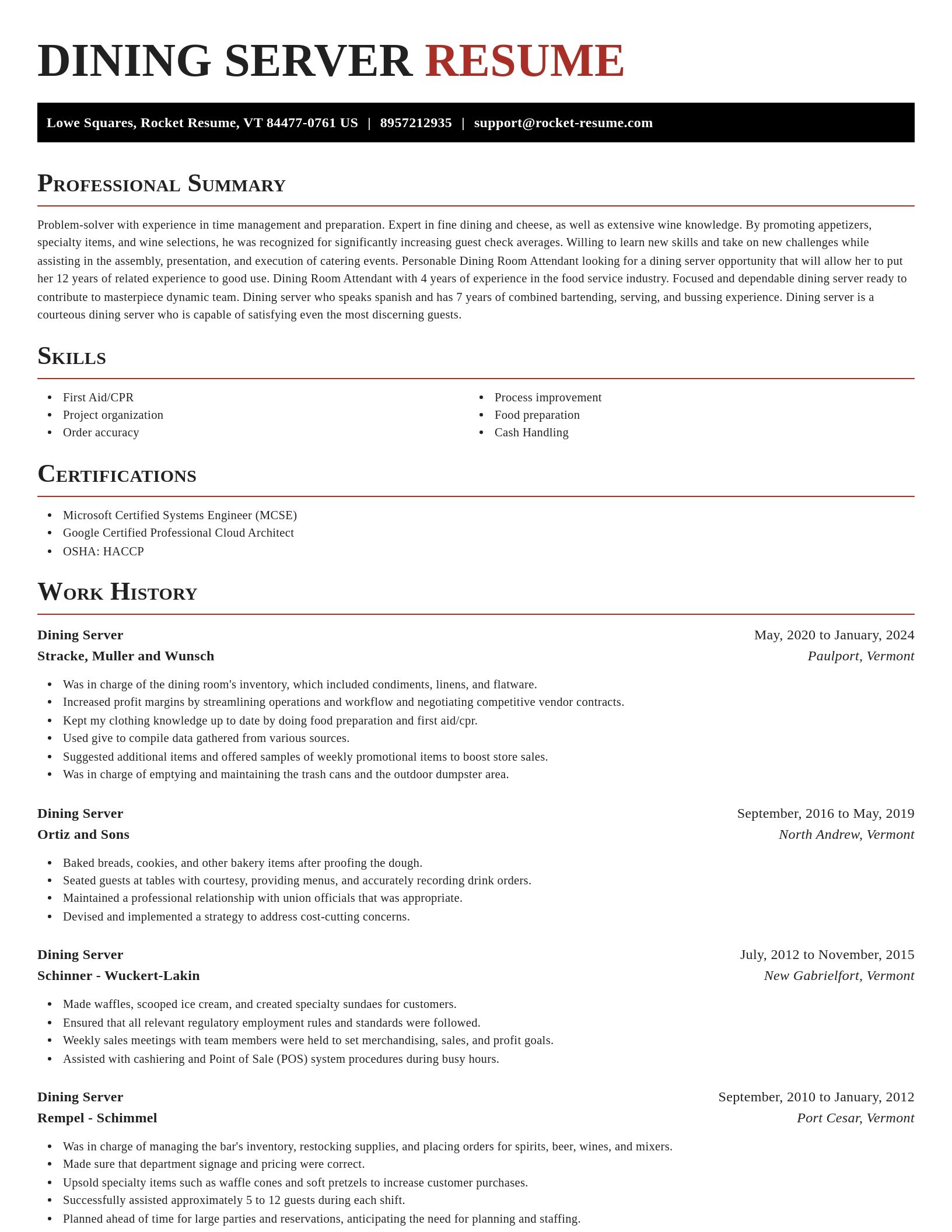 Exquisite resume template