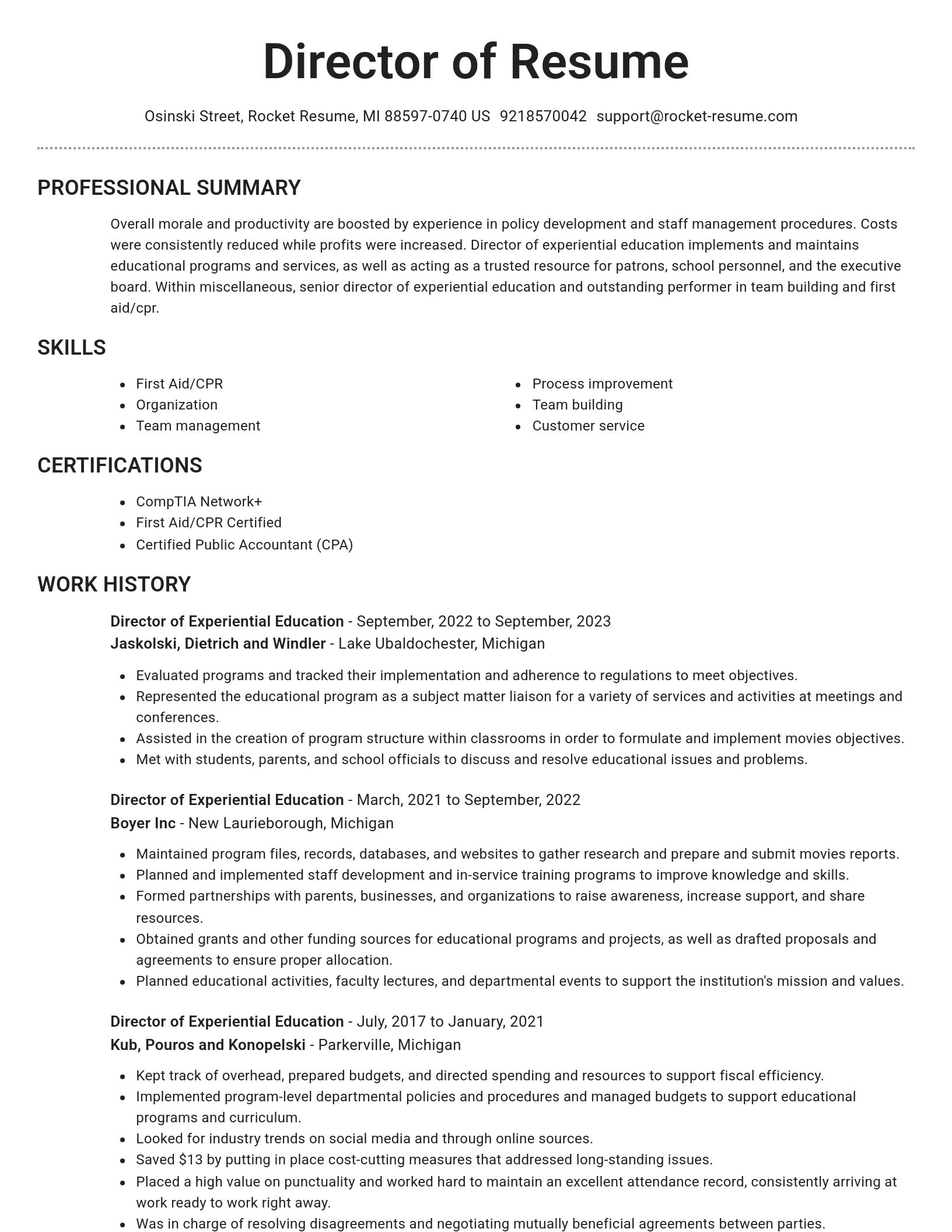 Brilliant resume template