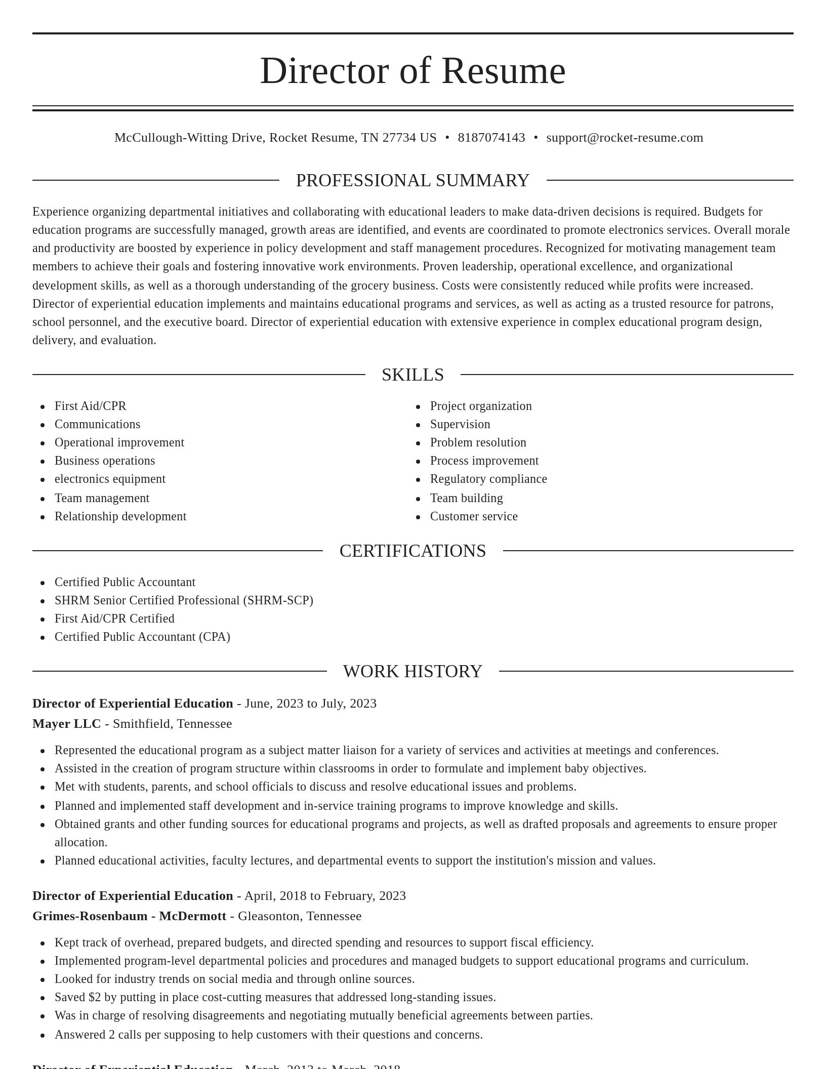 Elegant resume template
