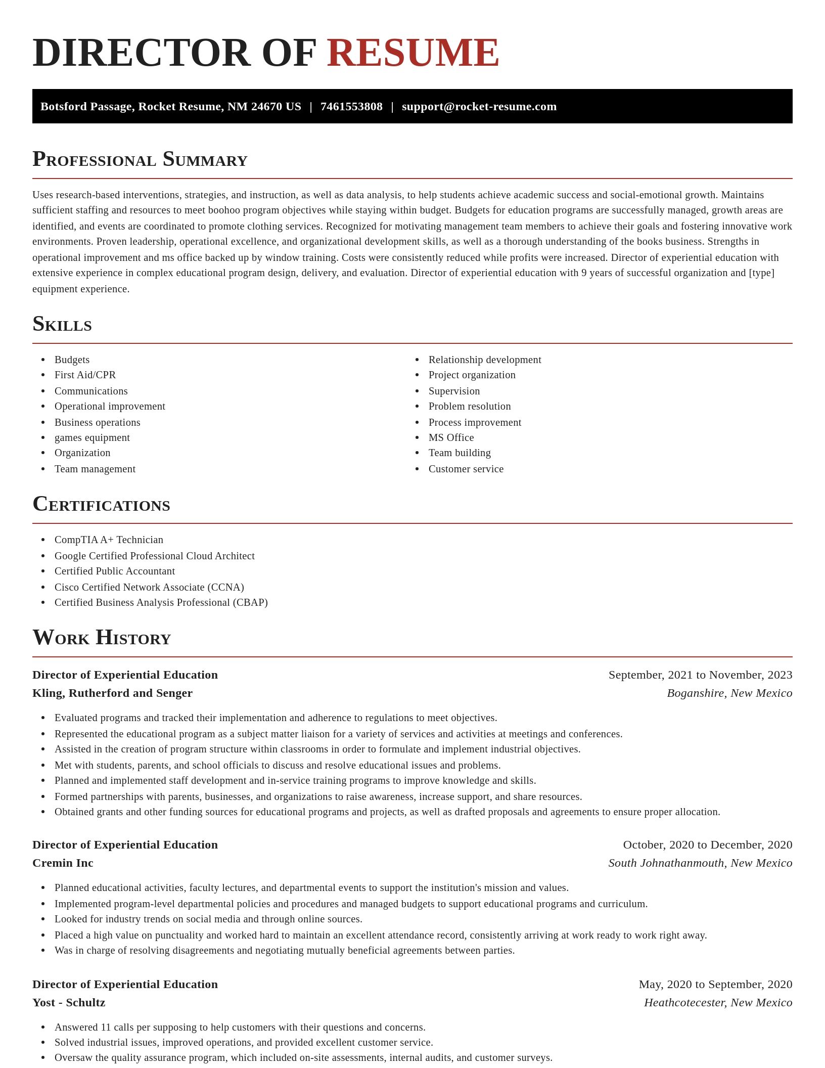 Exquisite resume template