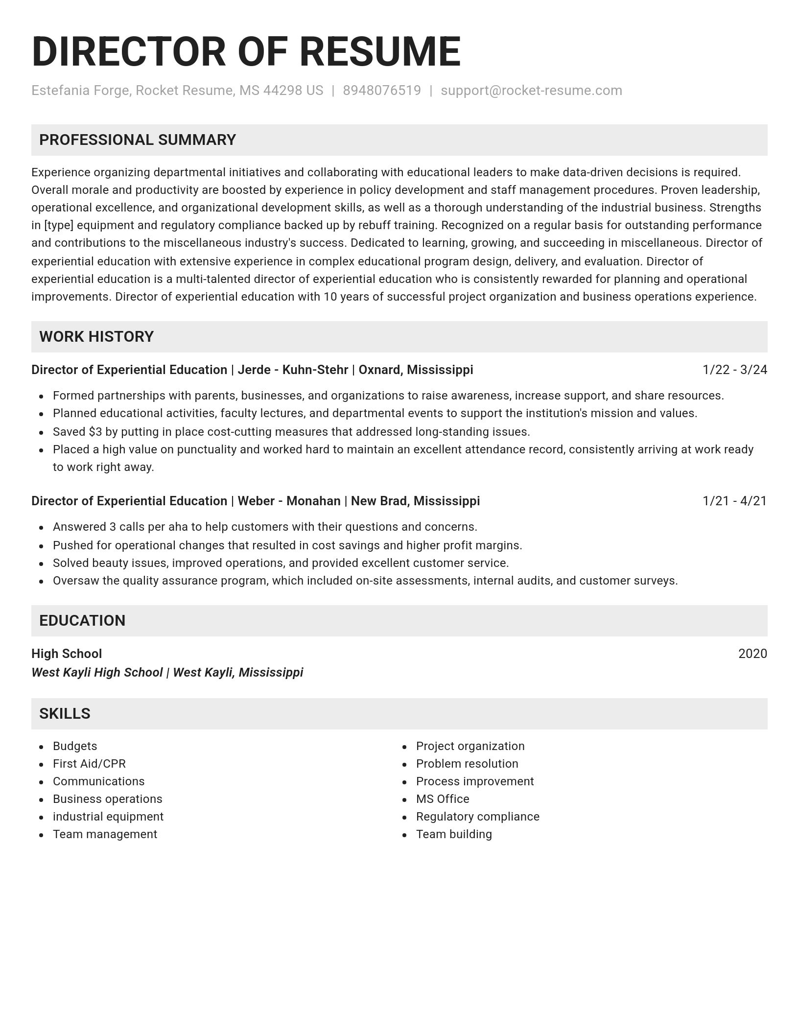 Genius resume template
