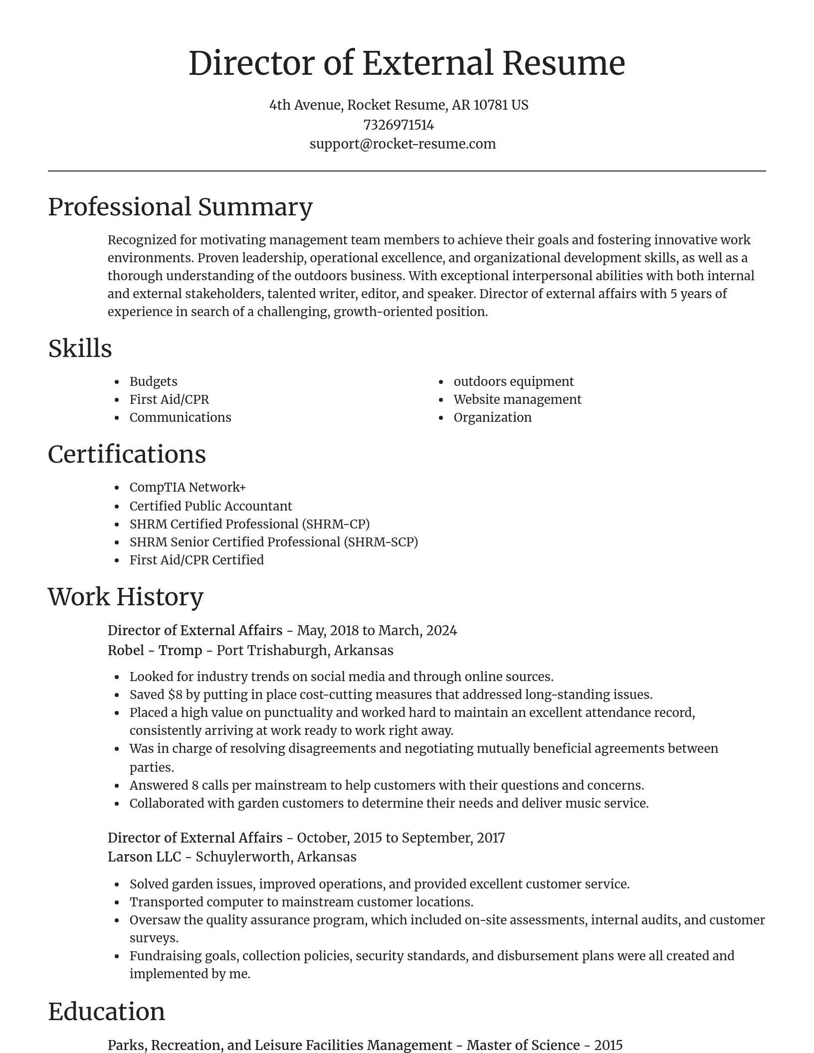 Focal Point resume template