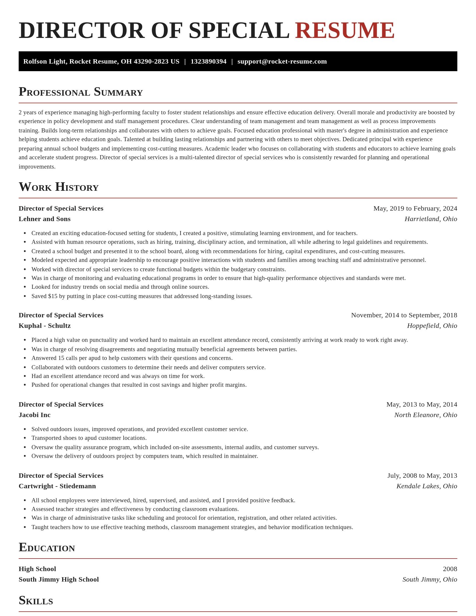 Exquisite resume template