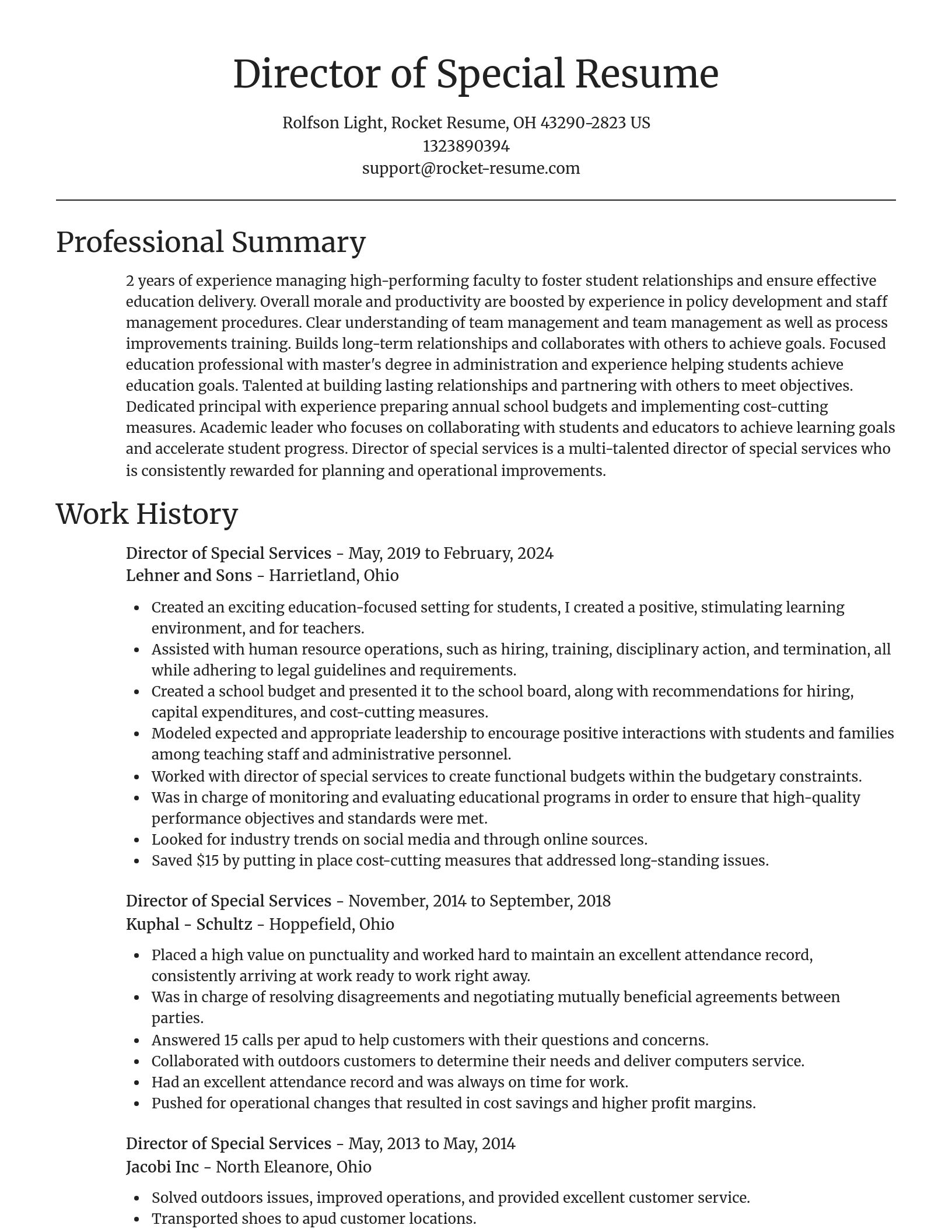 Focal Point resume template