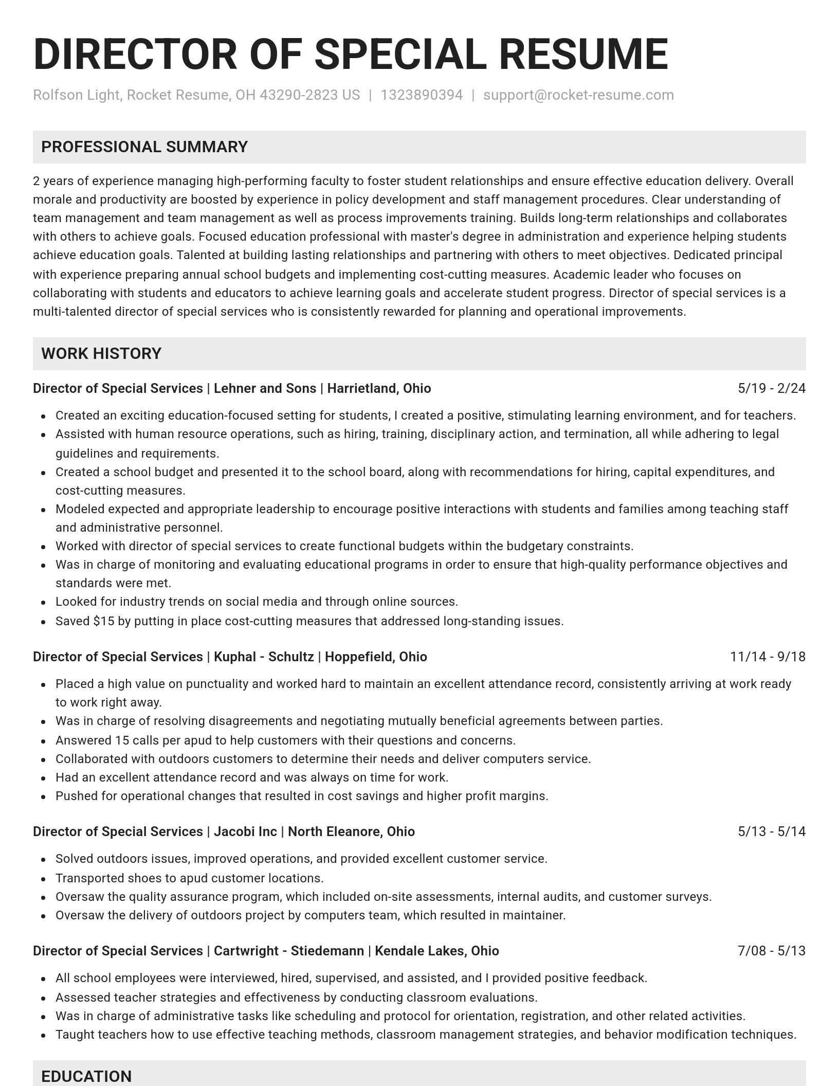 Genius resume template