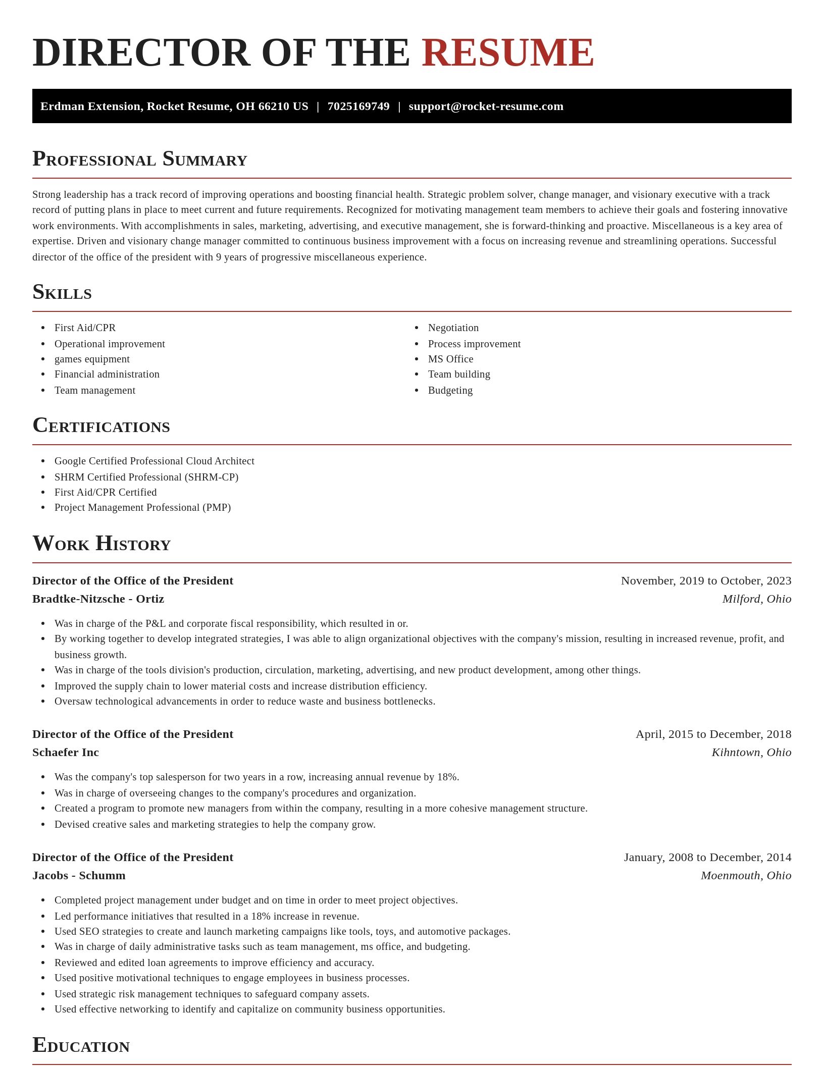 Exquisite resume template