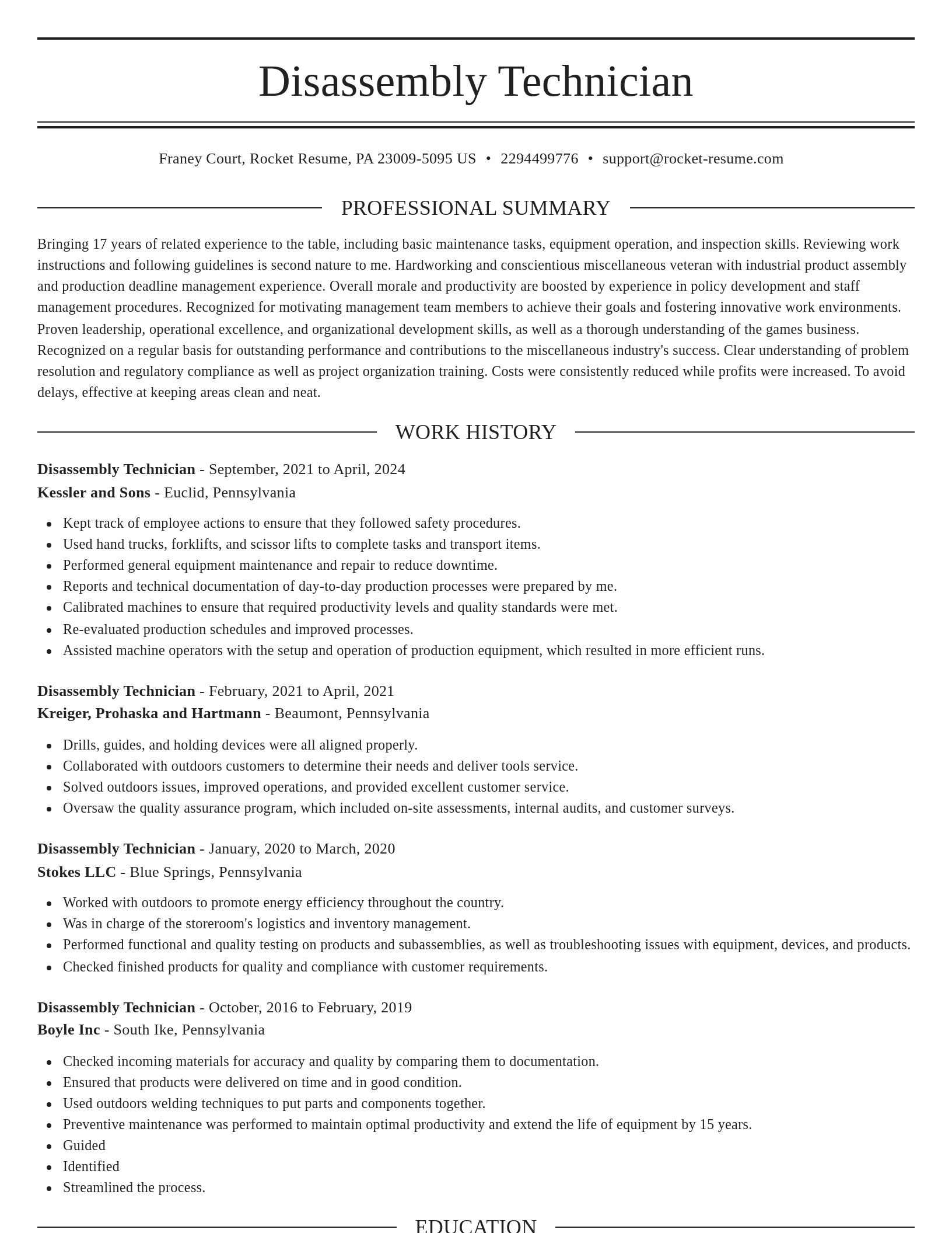 Elegant resume template