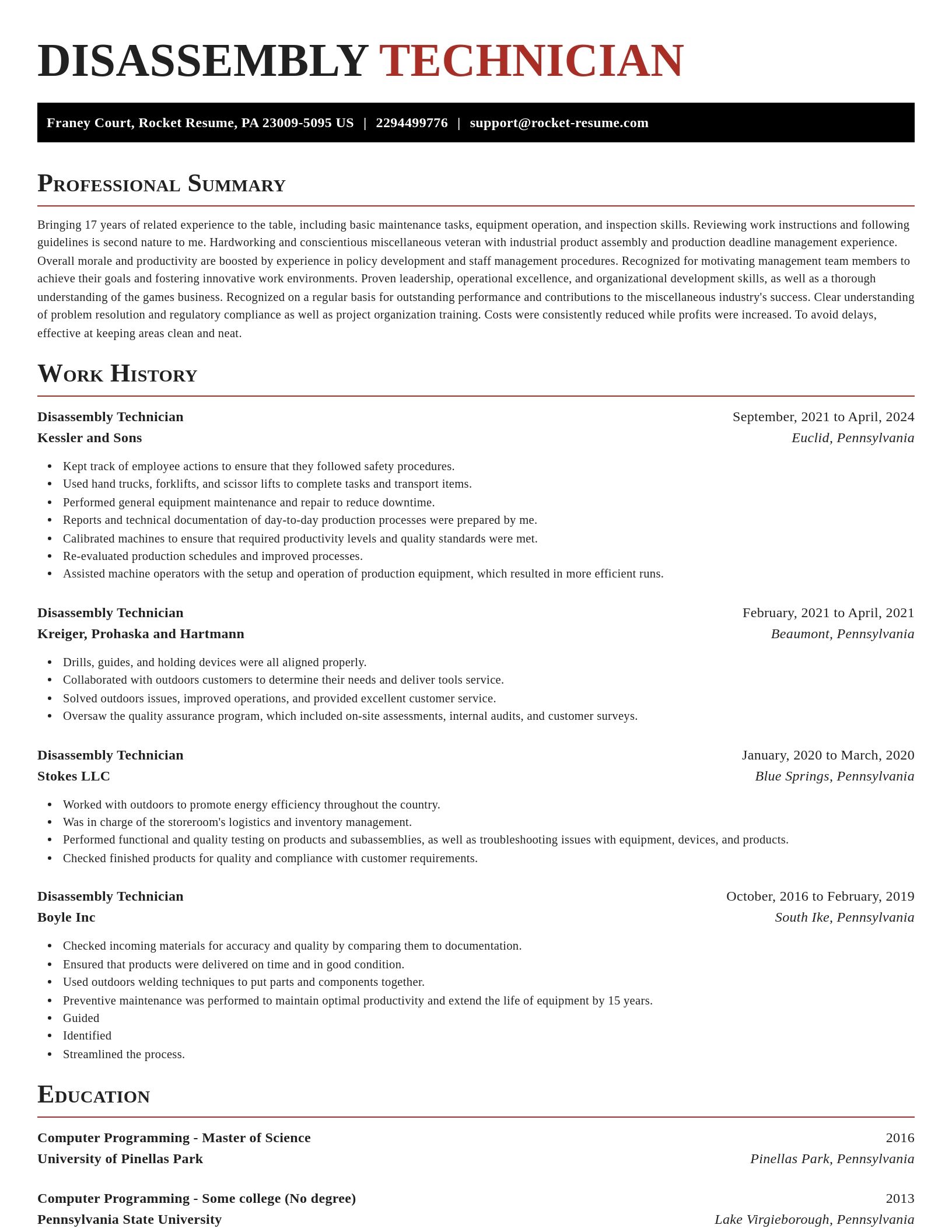 Exquisite resume template