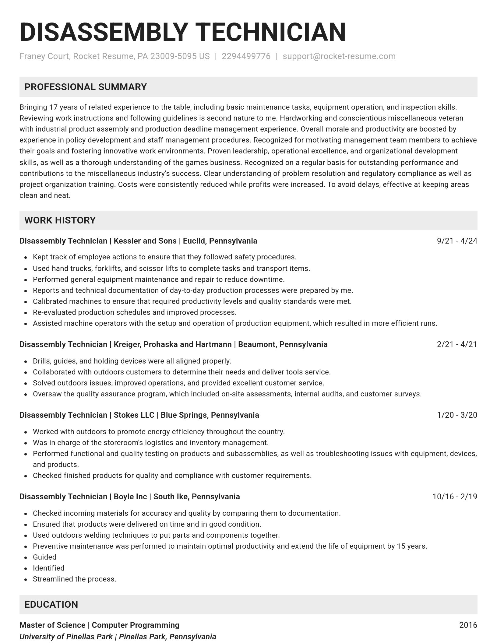 Genius resume template