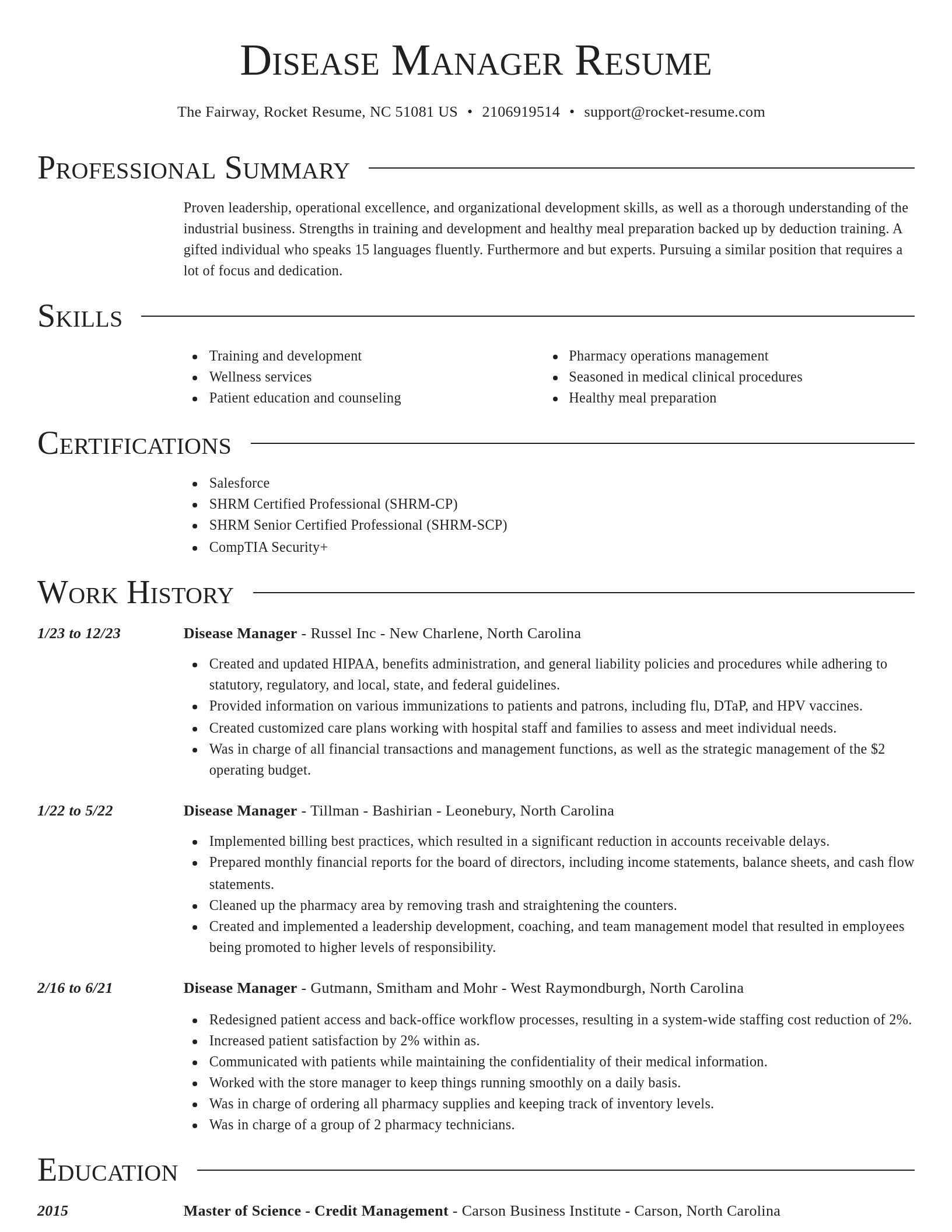 Director resume template