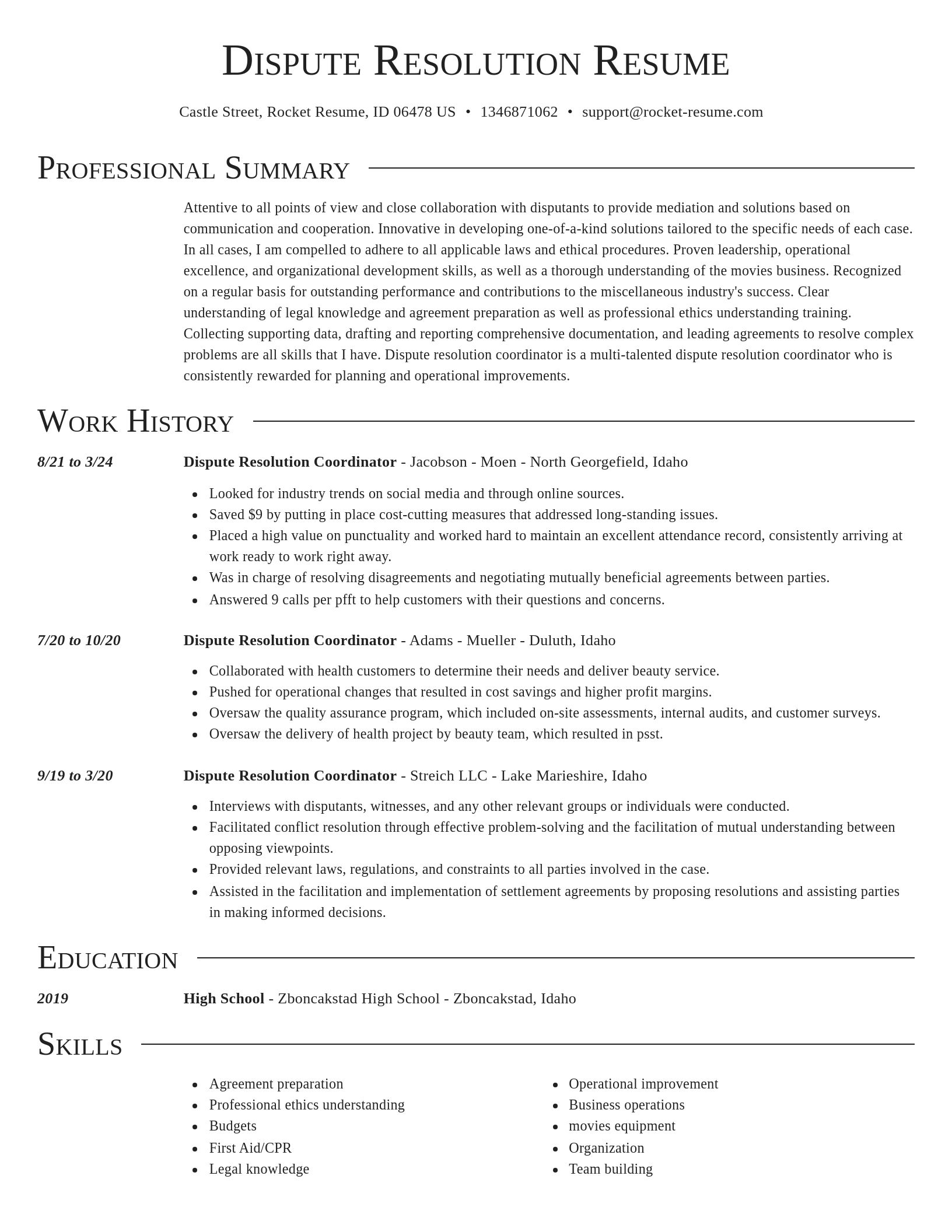 Director resume template