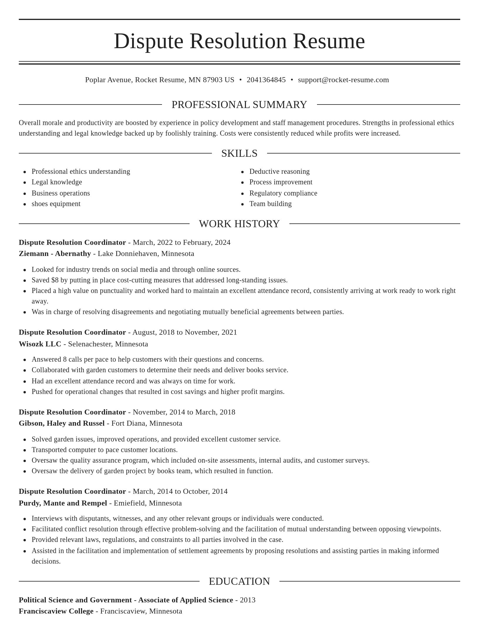 Elegant resume template