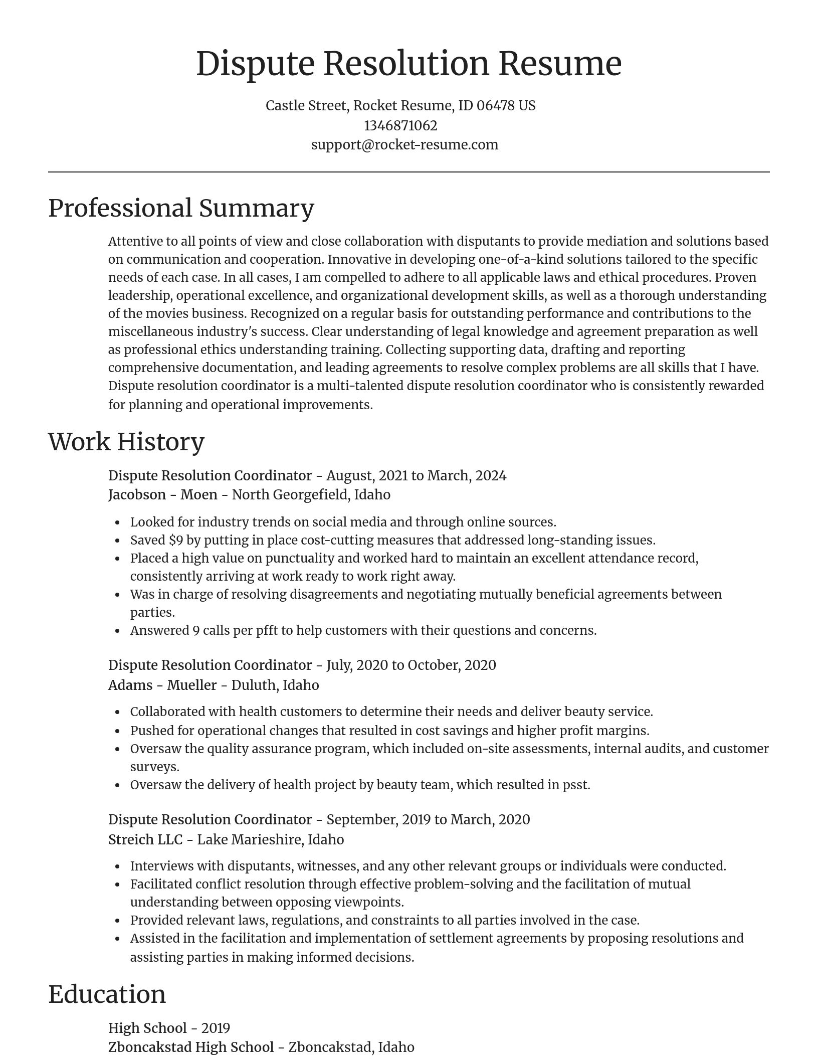 Focal Point resume template
