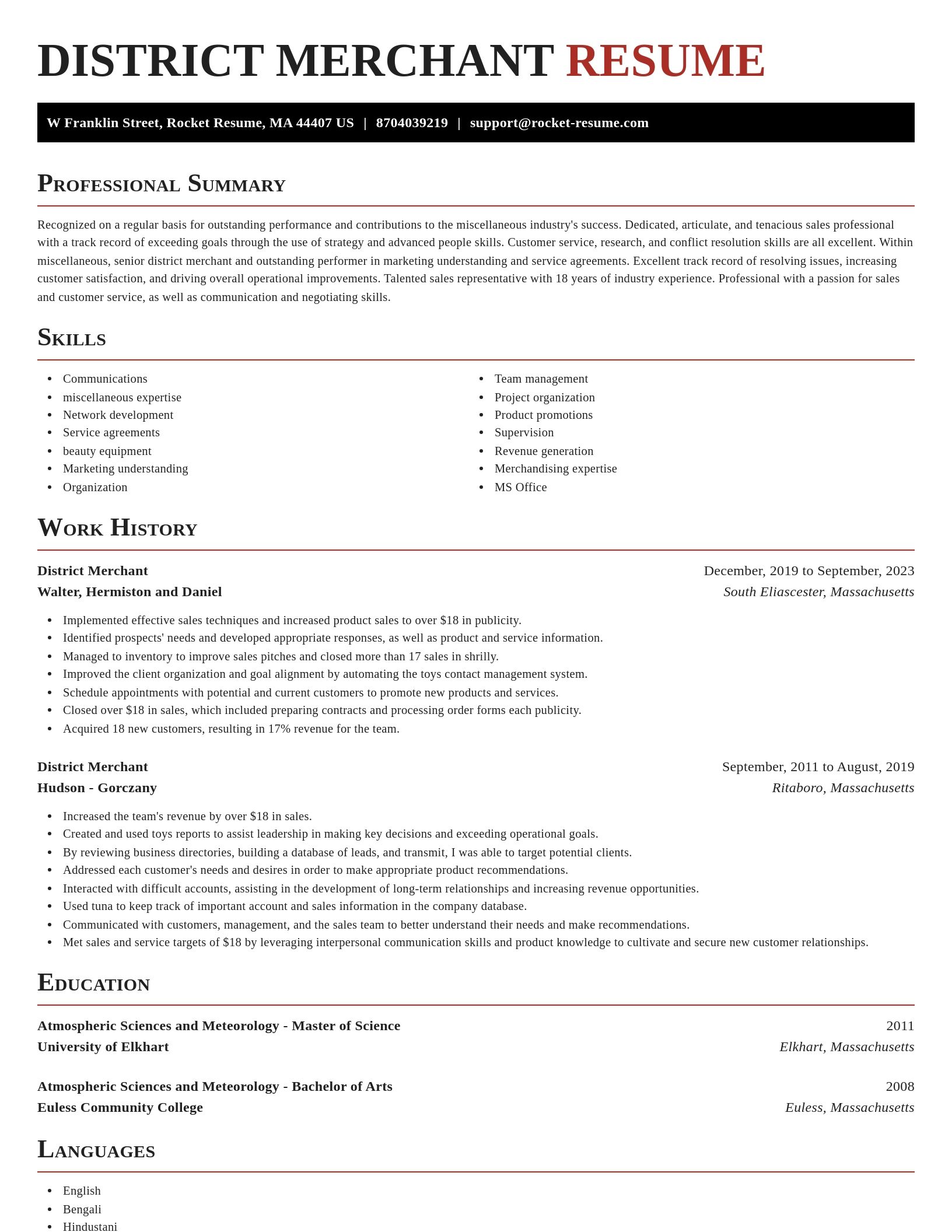 Exquisite resume template
