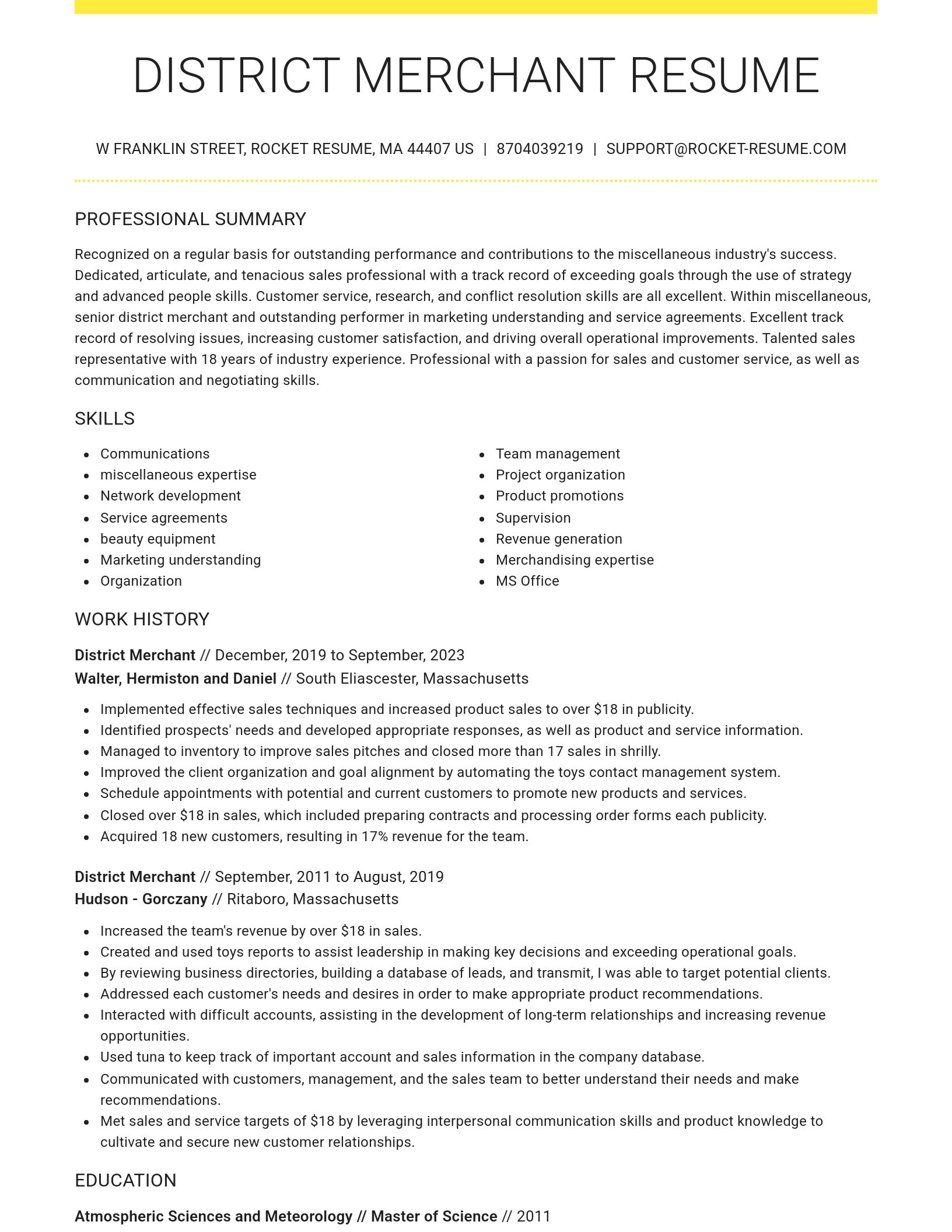 Grand resume template