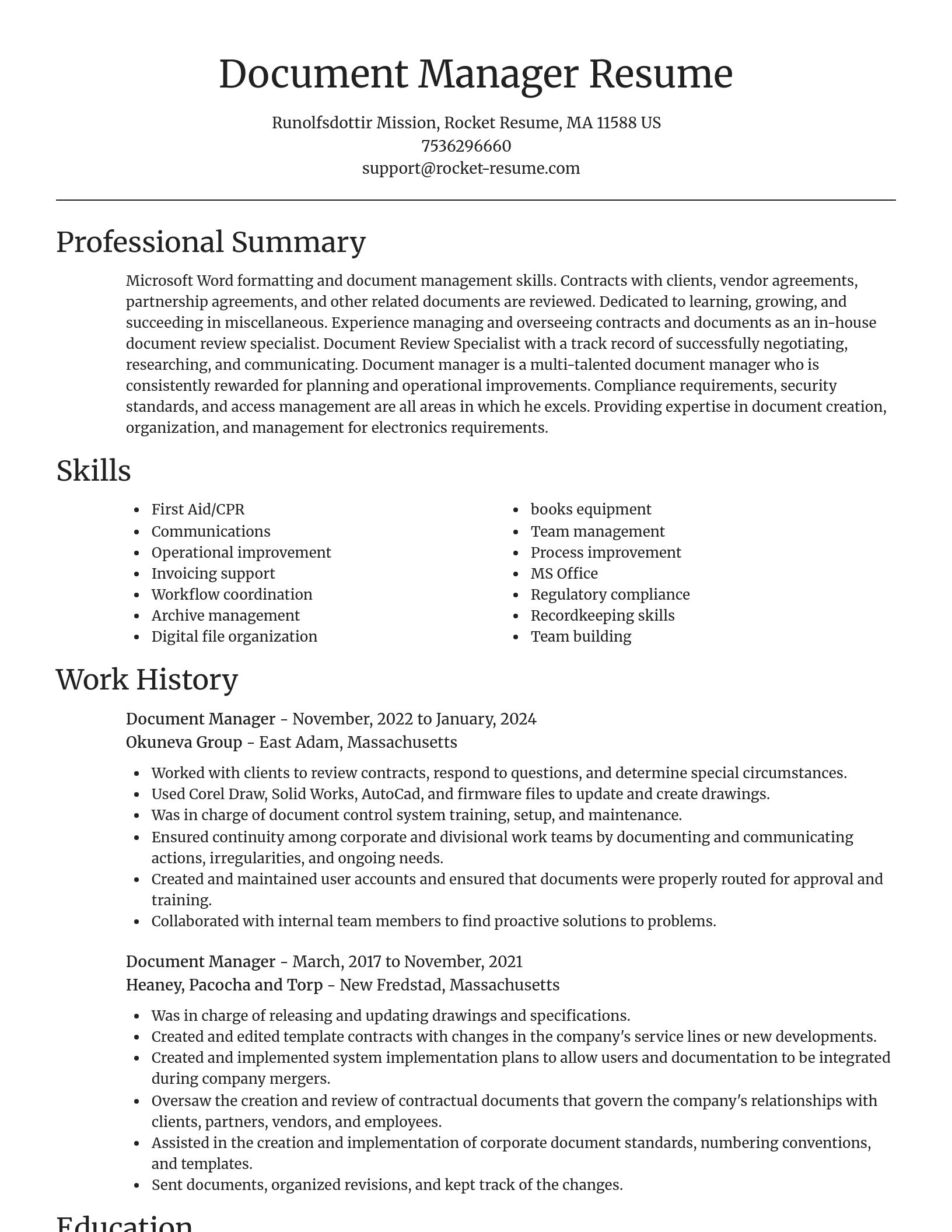 Focal Point resume template
