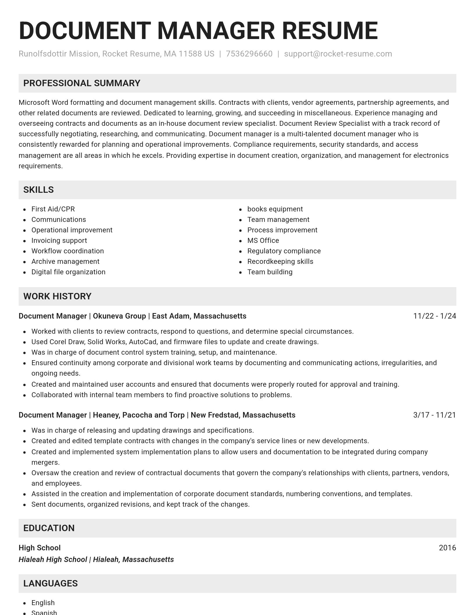 Genius resume template