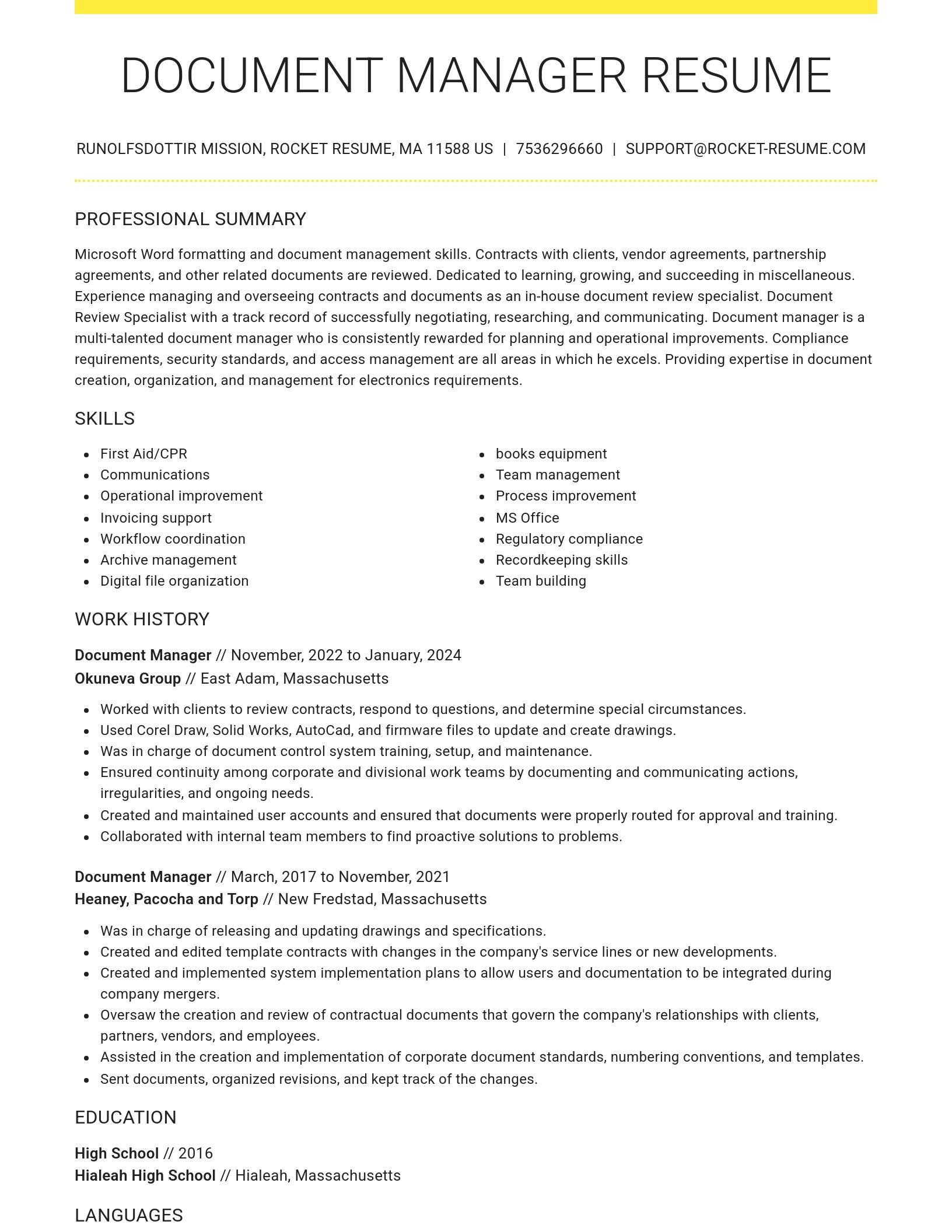 Grand resume template
