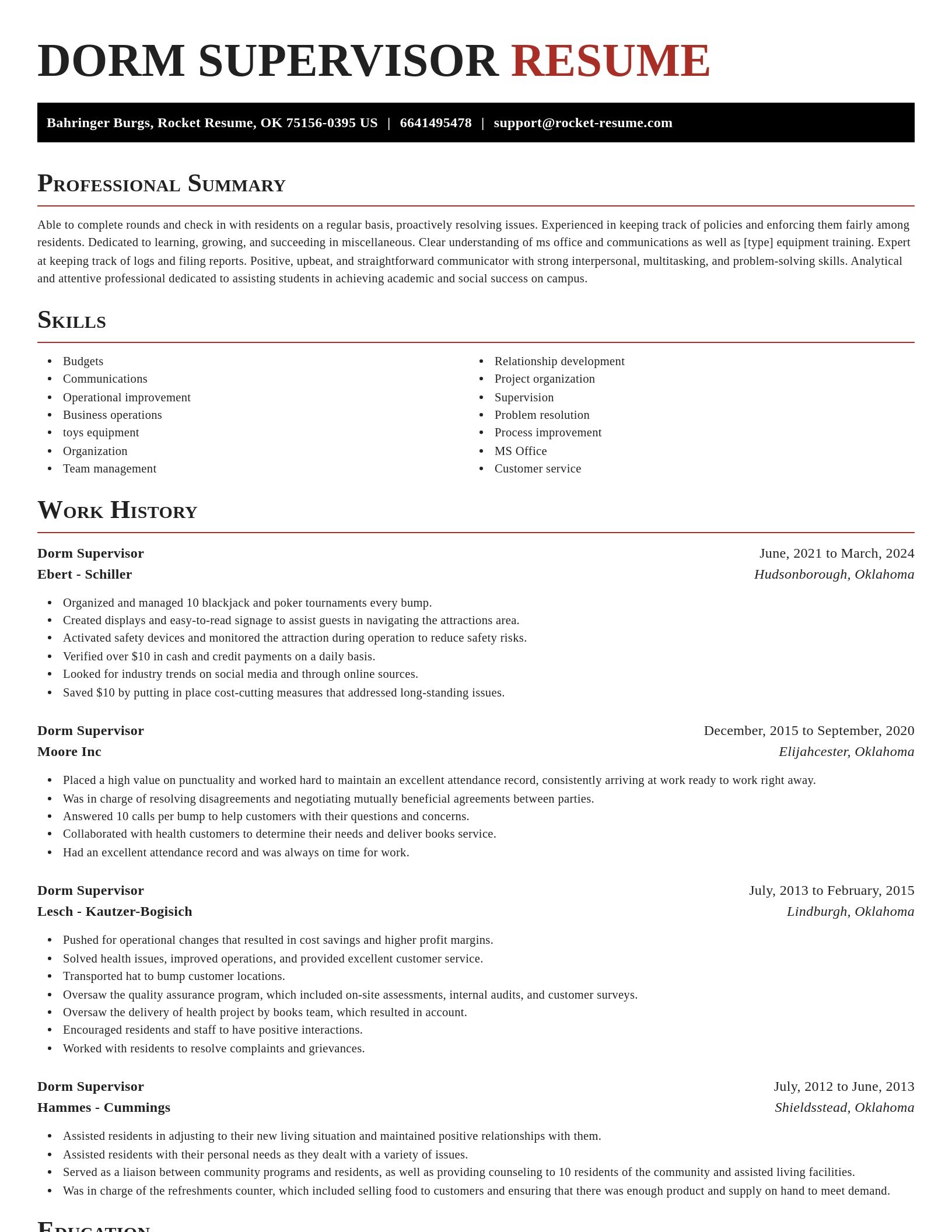 Exquisite resume template