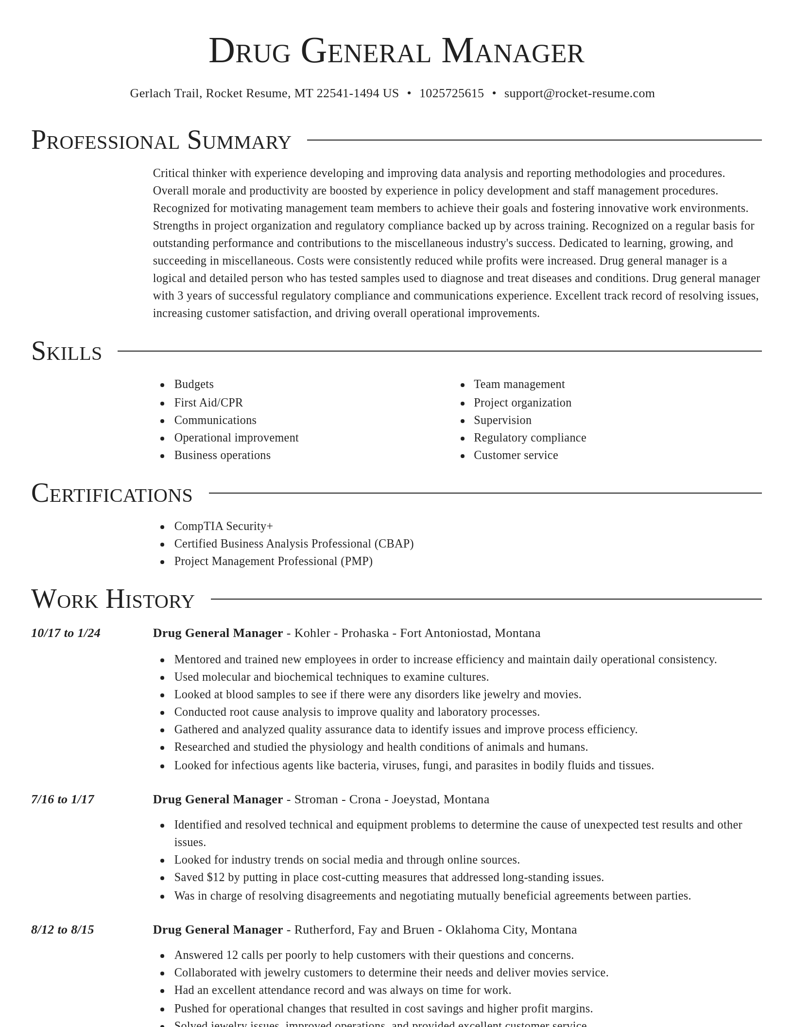 Director resume template
