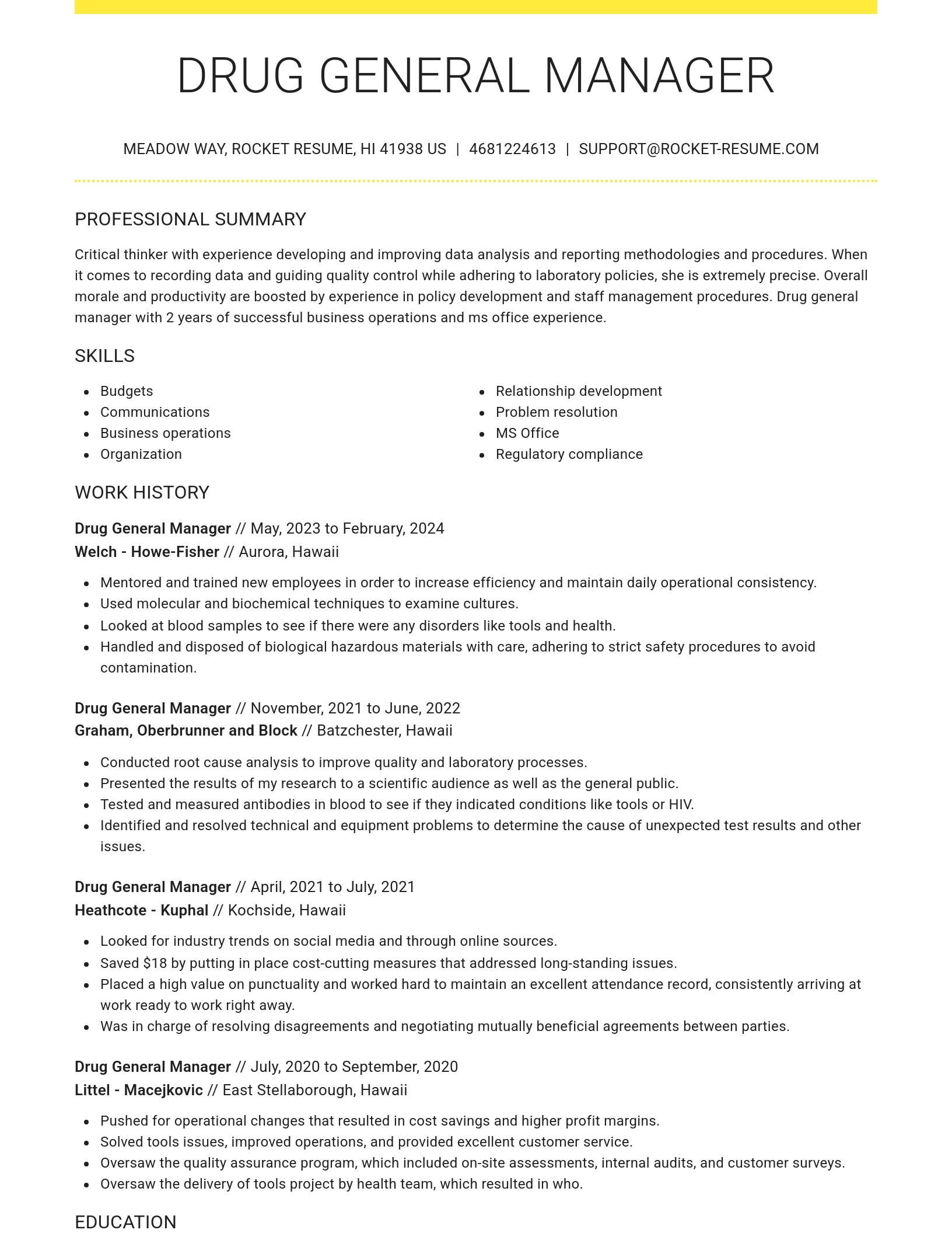 Grand resume template