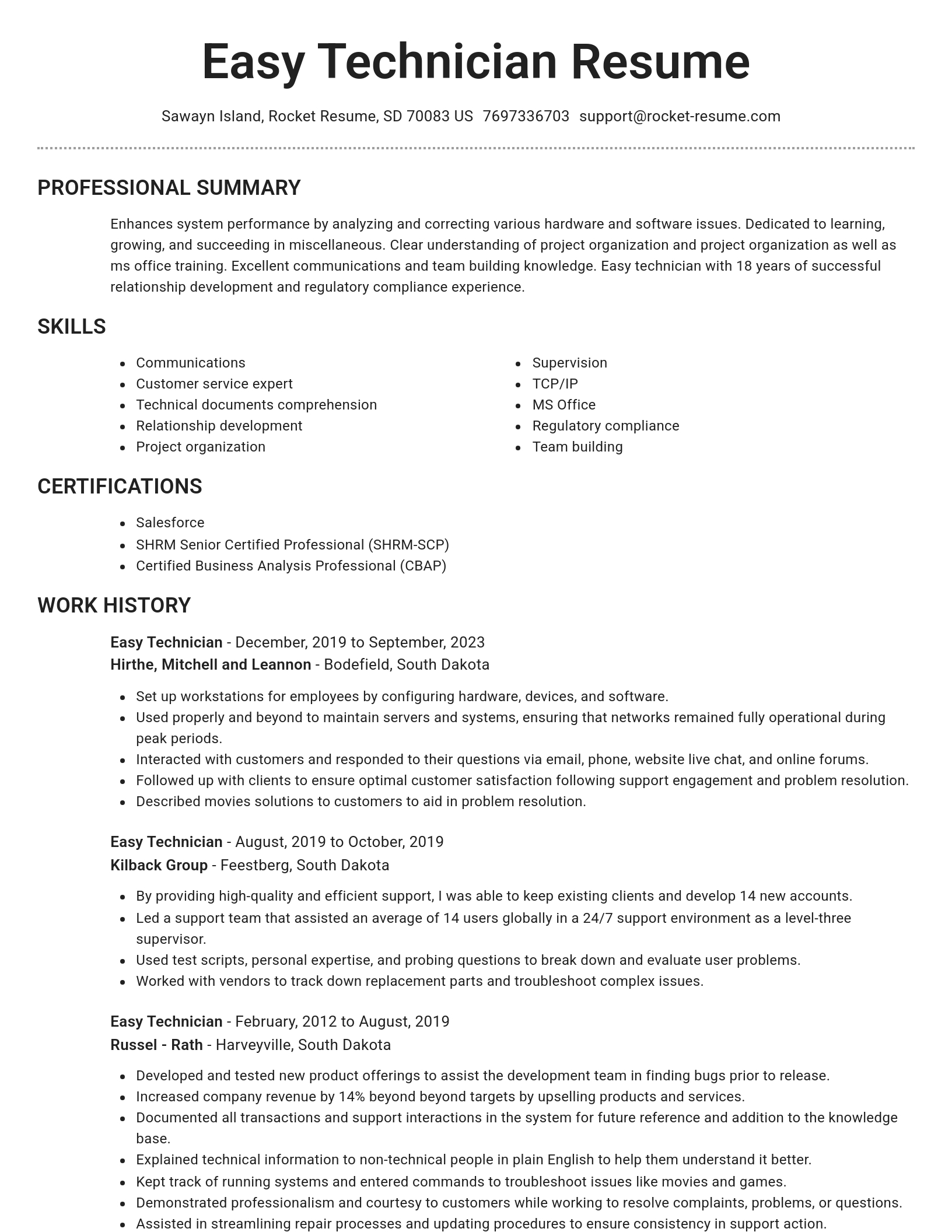 Brilliant resume template
