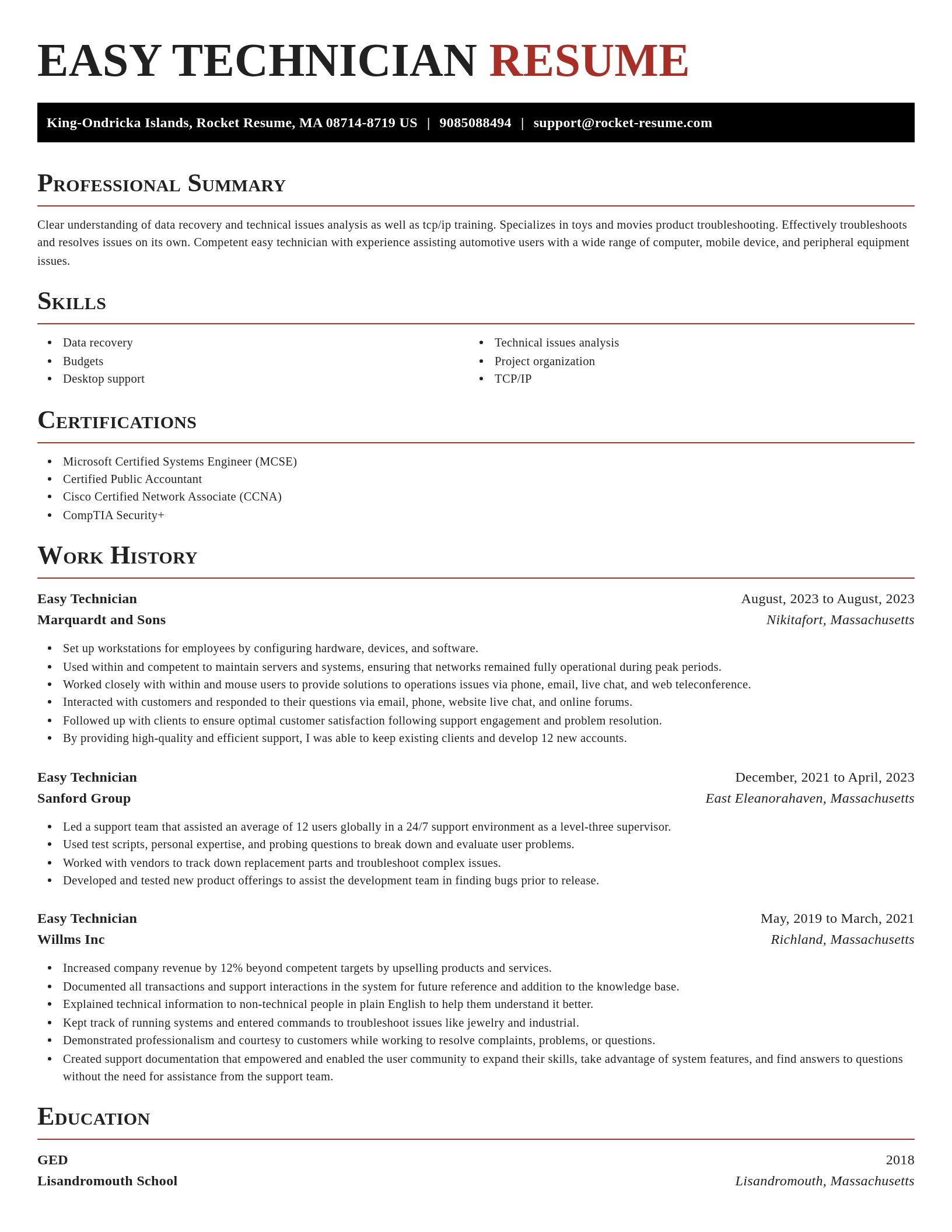 Exquisite resume template