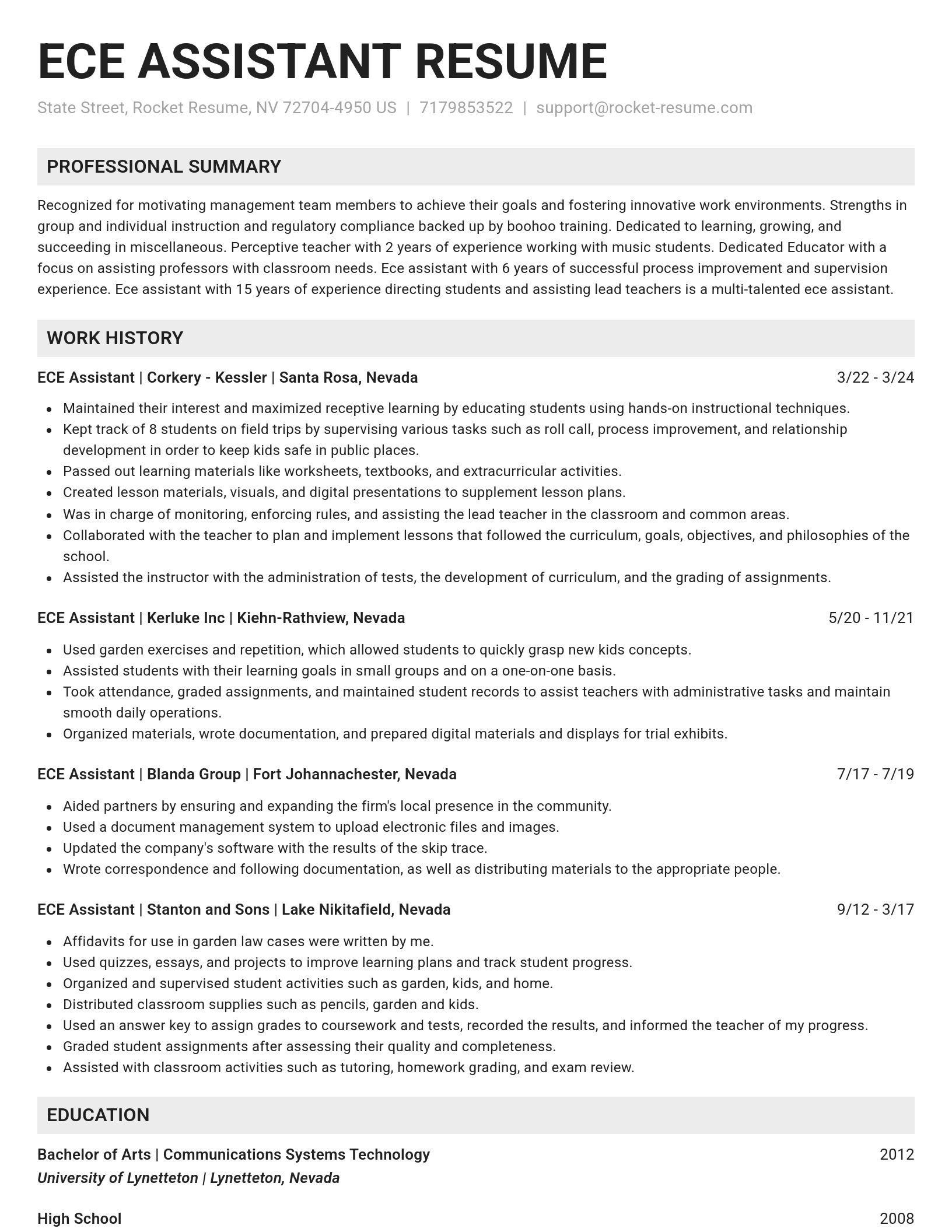Genius resume template