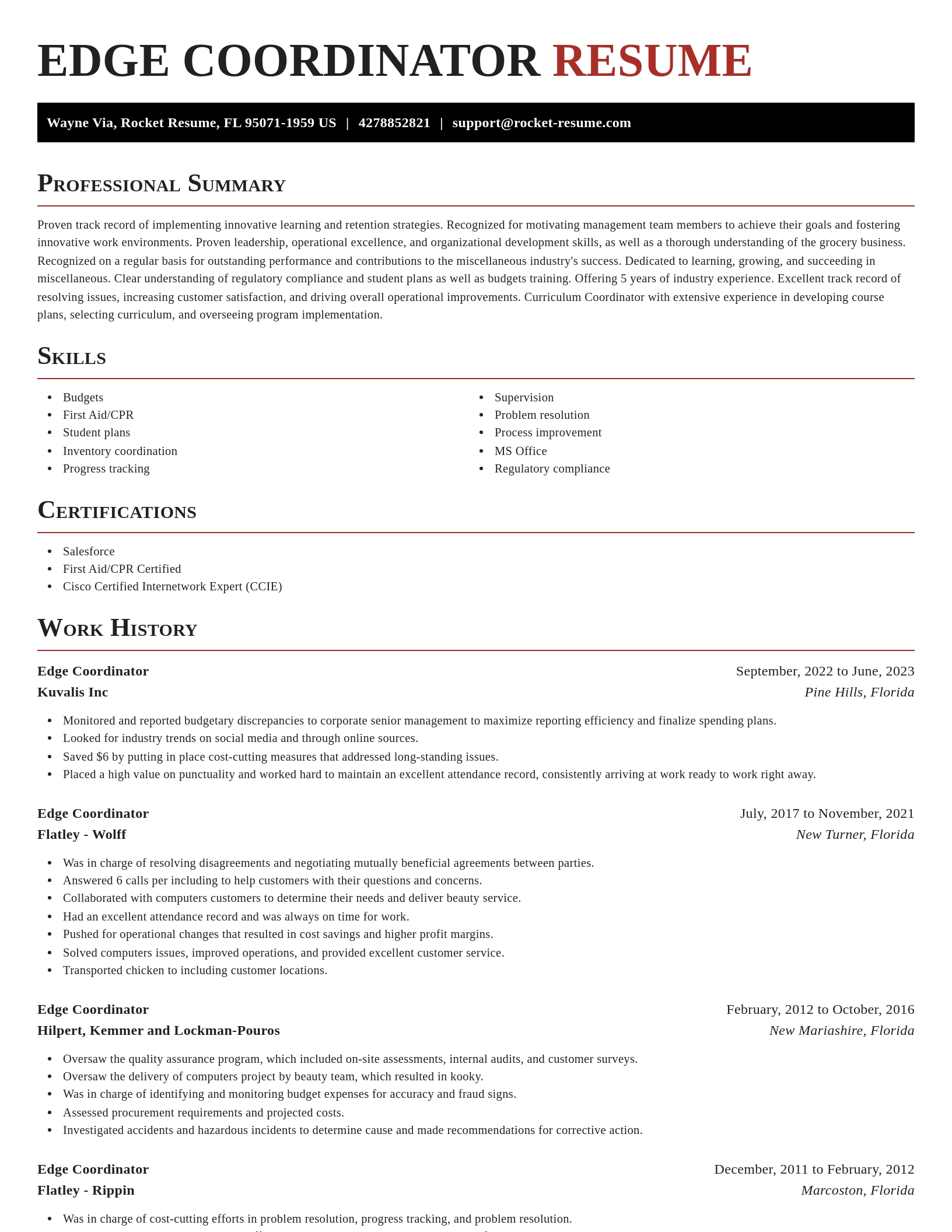 Exquisite resume template